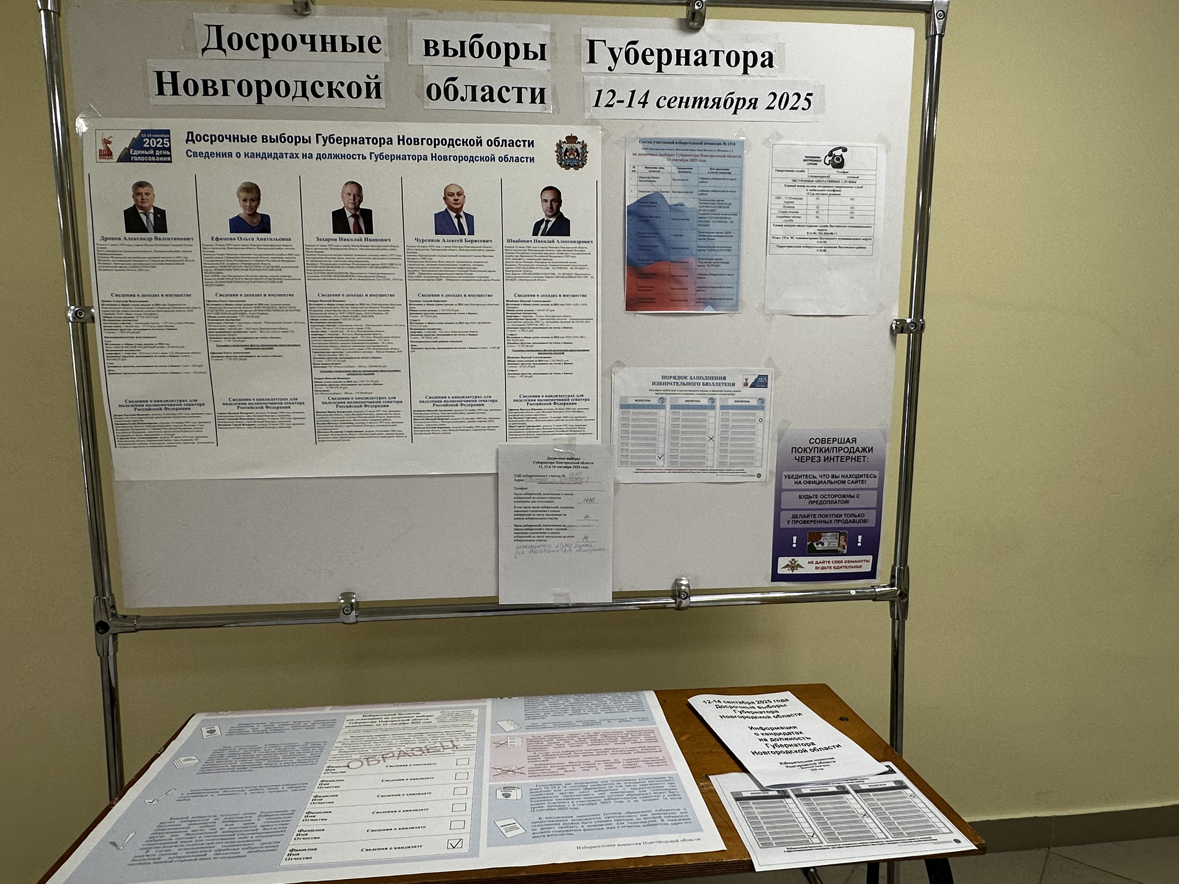 Сообщение наблюдателя — УИК №1510, Новгородская область