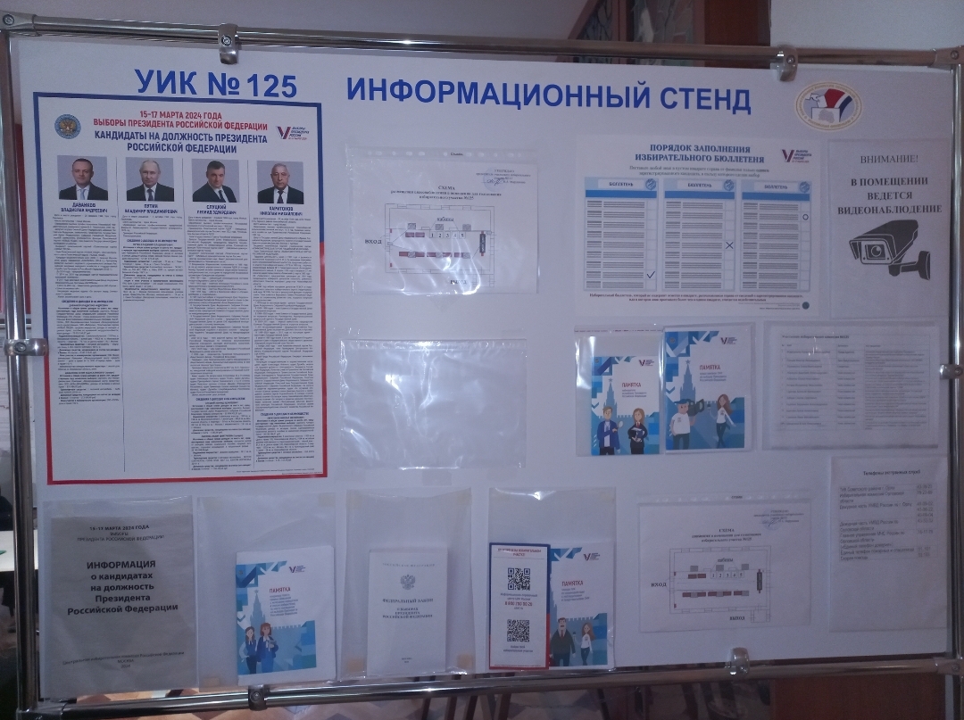 Сообщение наблюдателя — УИК №125, Орловская область