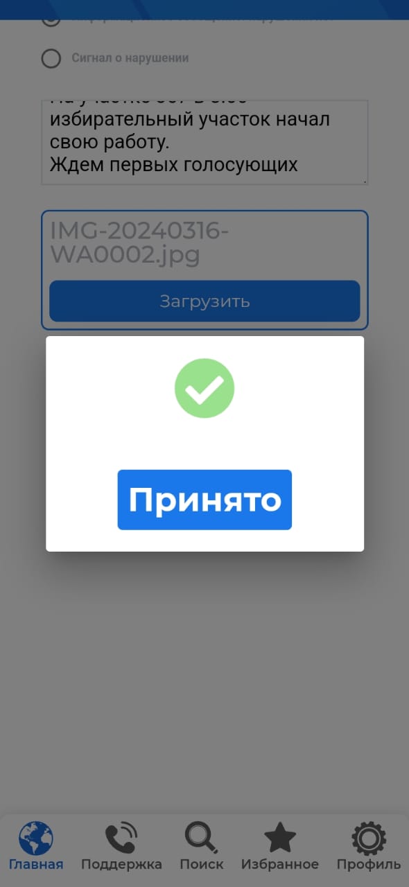 Сообщение наблюдателя — УИК №345, Пензенская область