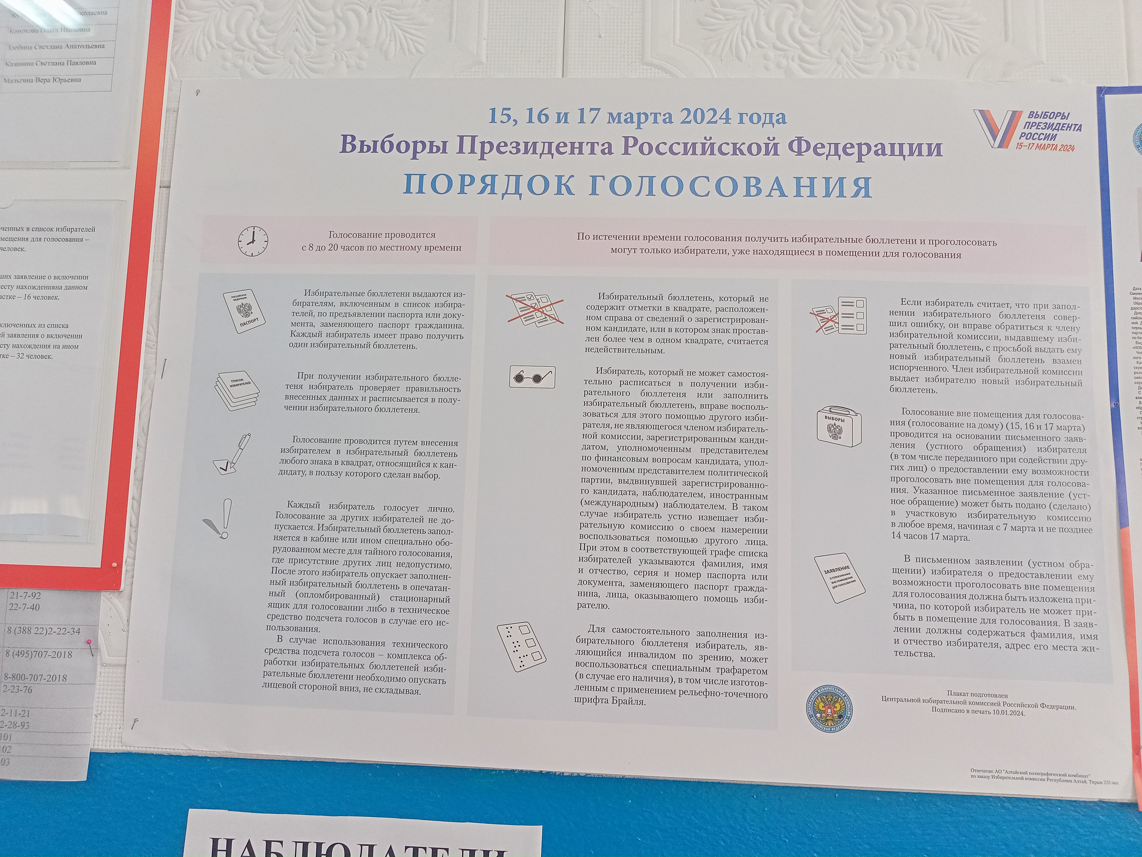 Сообщение наблюдателя — УИК №59, Республика Алтай