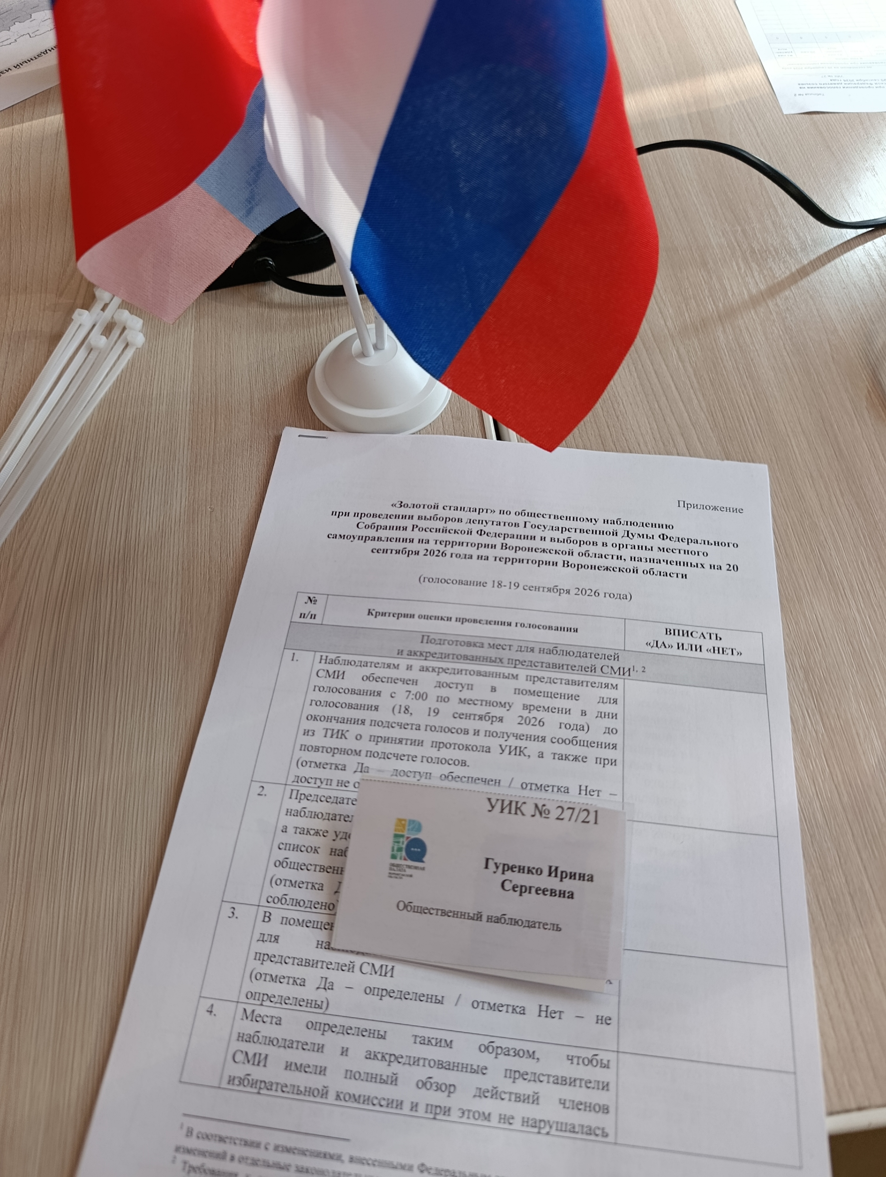 Сообщение — УИК №2721, Воронежская область