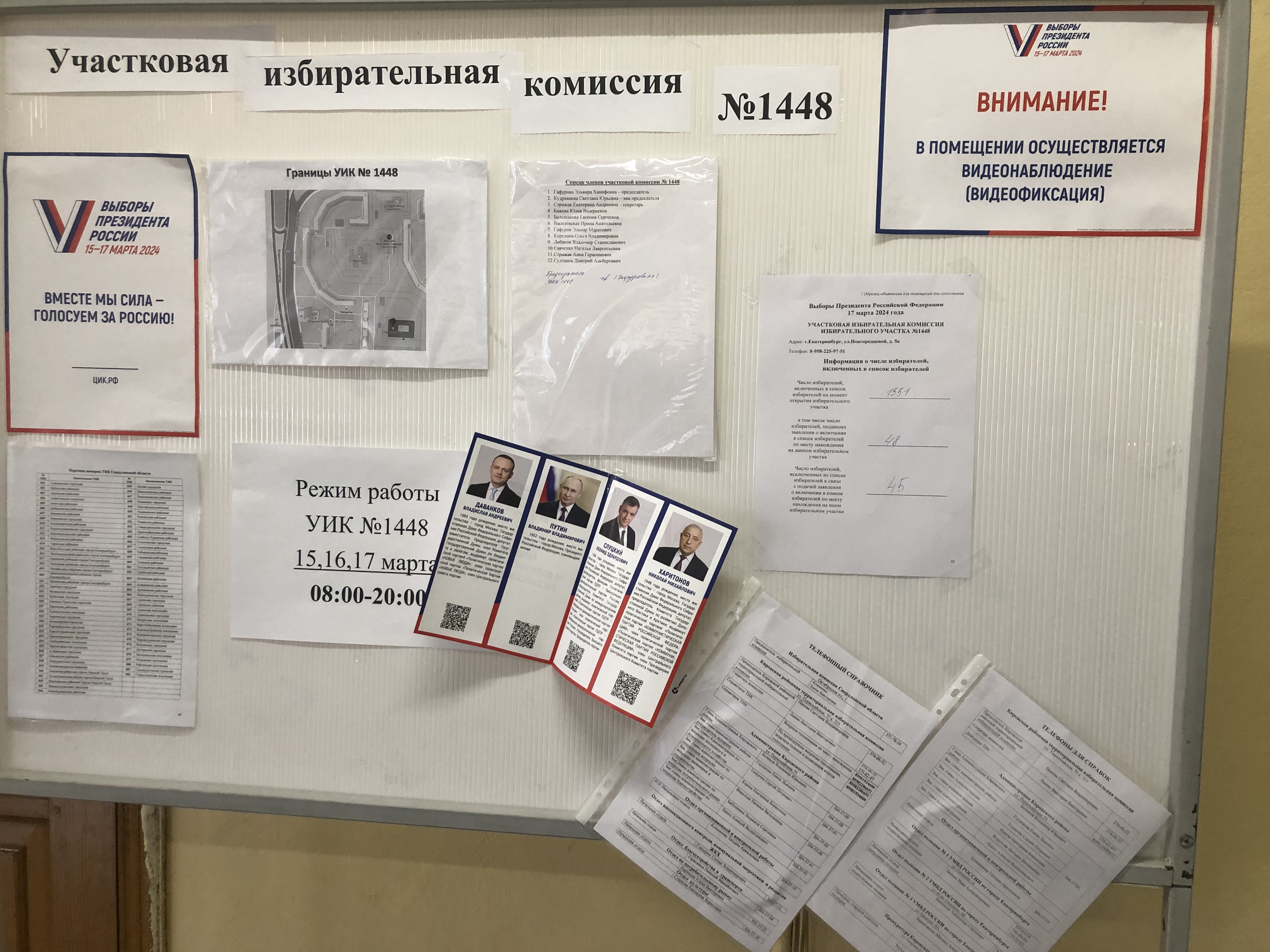 Сообщение наблюдателя — УИК №1448, Свердловская область