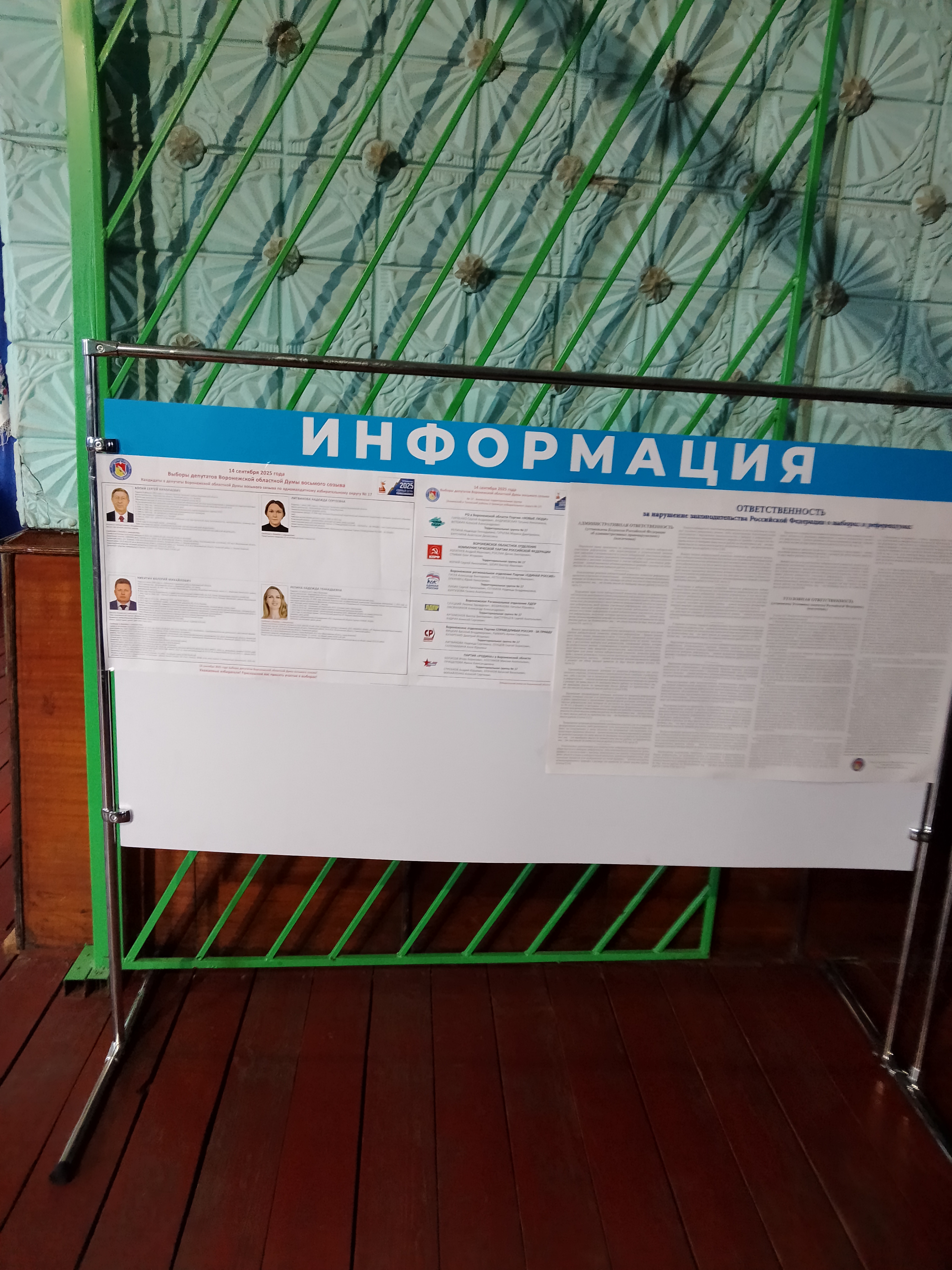 Сообщение наблюдателя — УИК №3616, Воронежская область