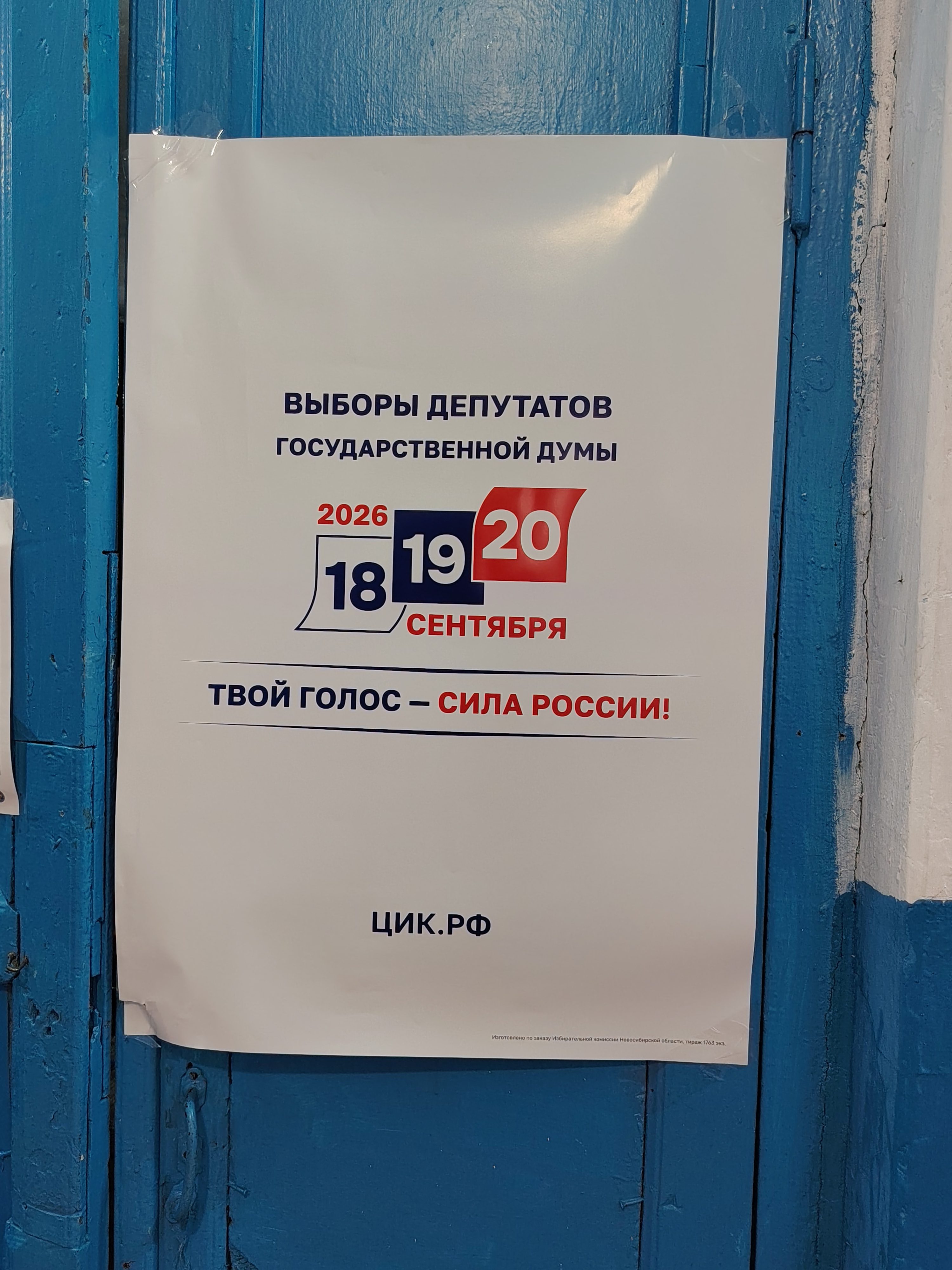 Сообщение — УИК №135, Новосибирская область