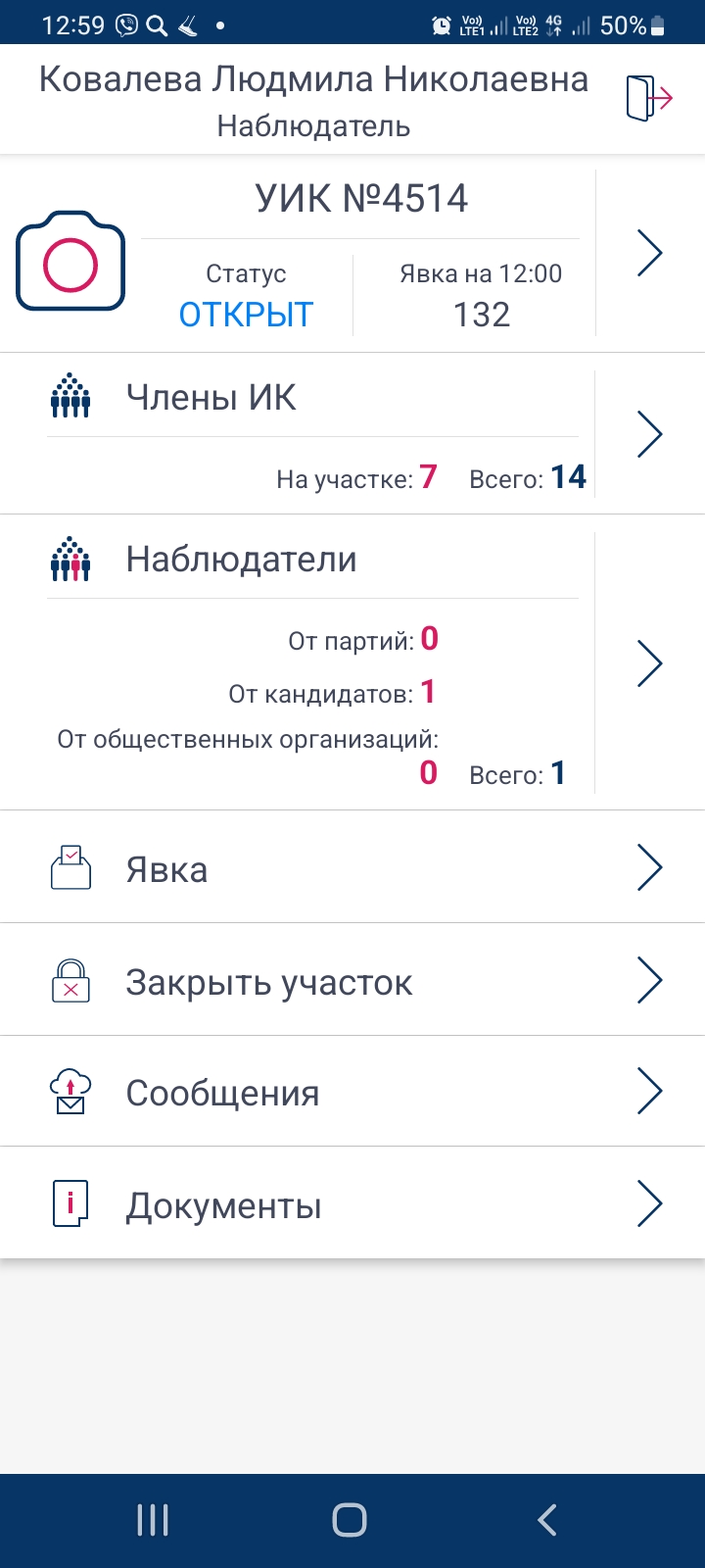 Сообщение наблюдателя — УИК №4514, Самарская область