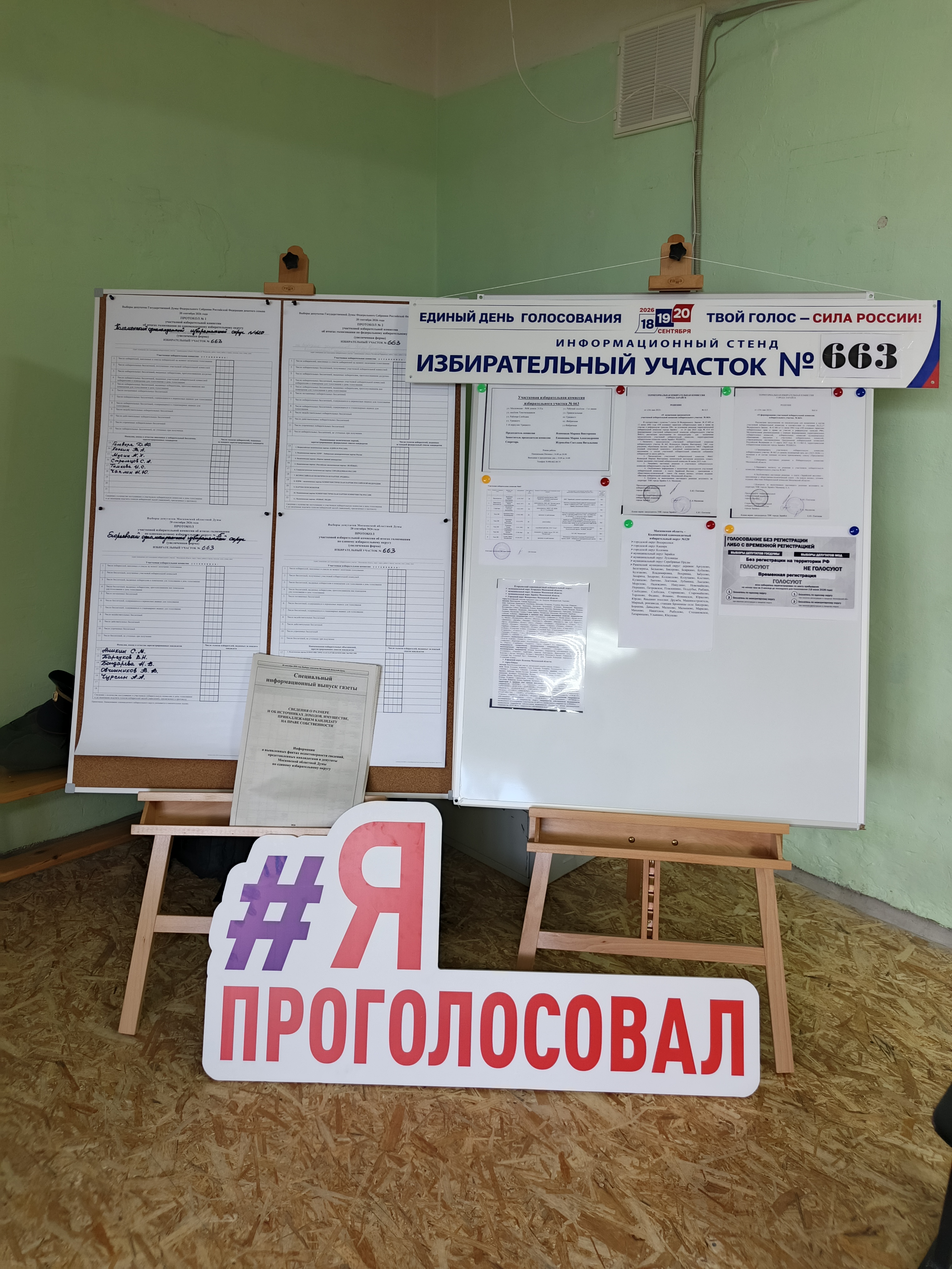 Сообщение — УИК №663, Московская область