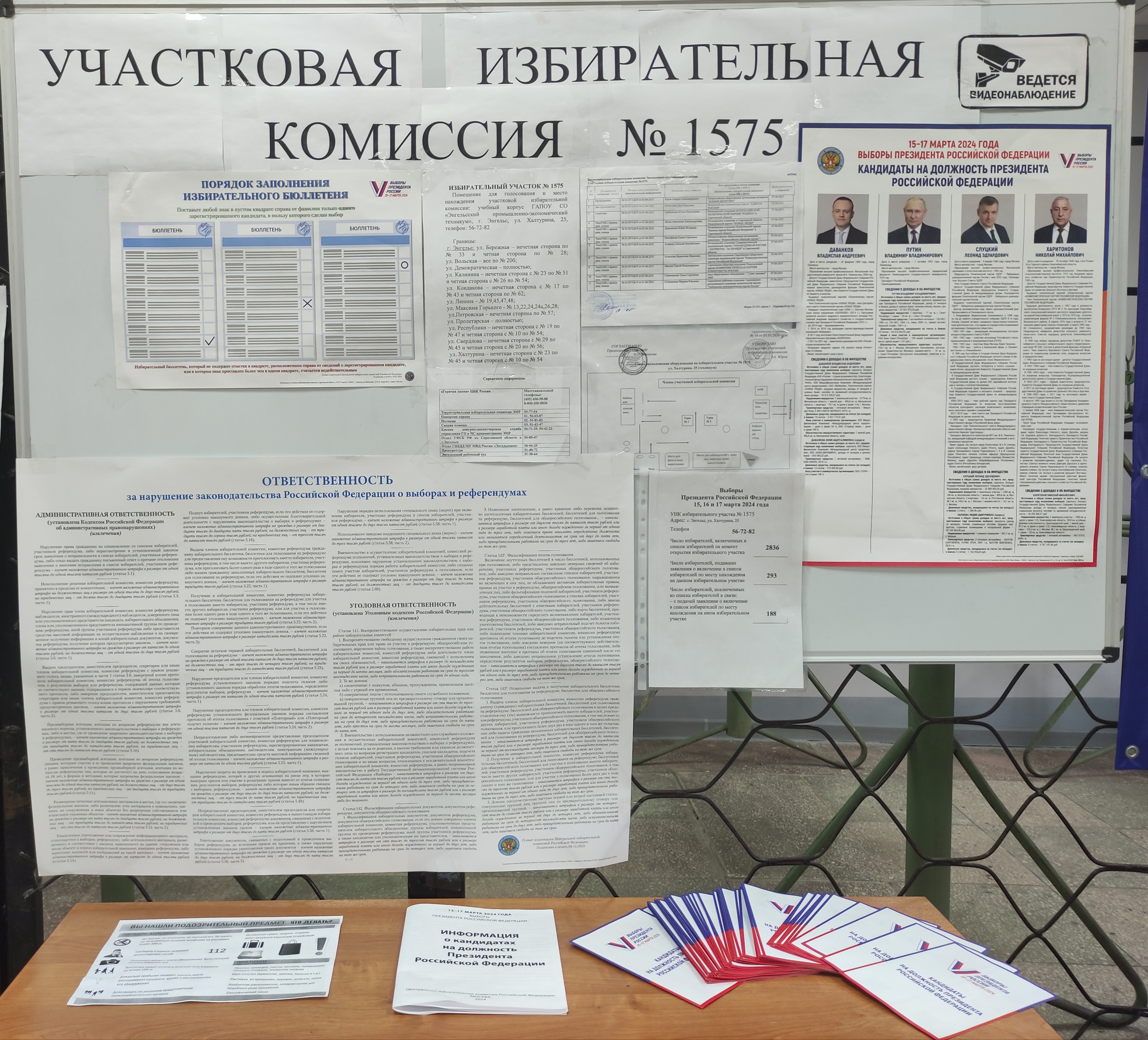 Сообщение наблюдателя — УИК №1575, Саратовская область
