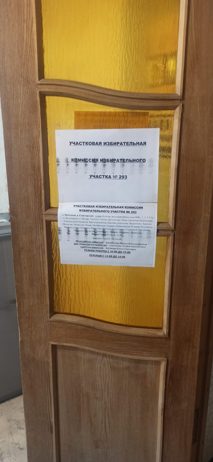 Сообщение наблюдателя — УИК №293, Ростовская область