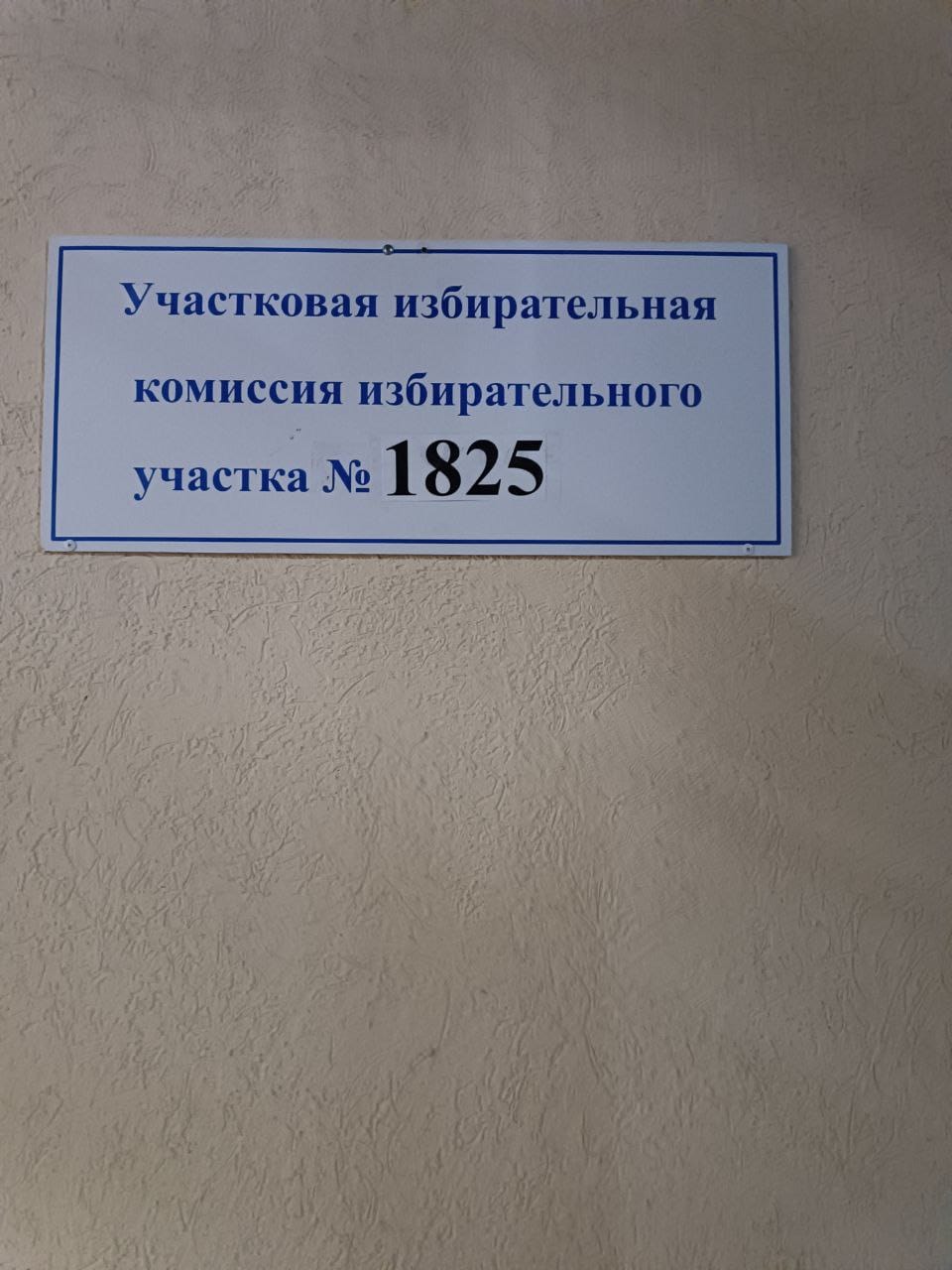 Сообщение наблюдателя — УИК №1825, Нижегородская область