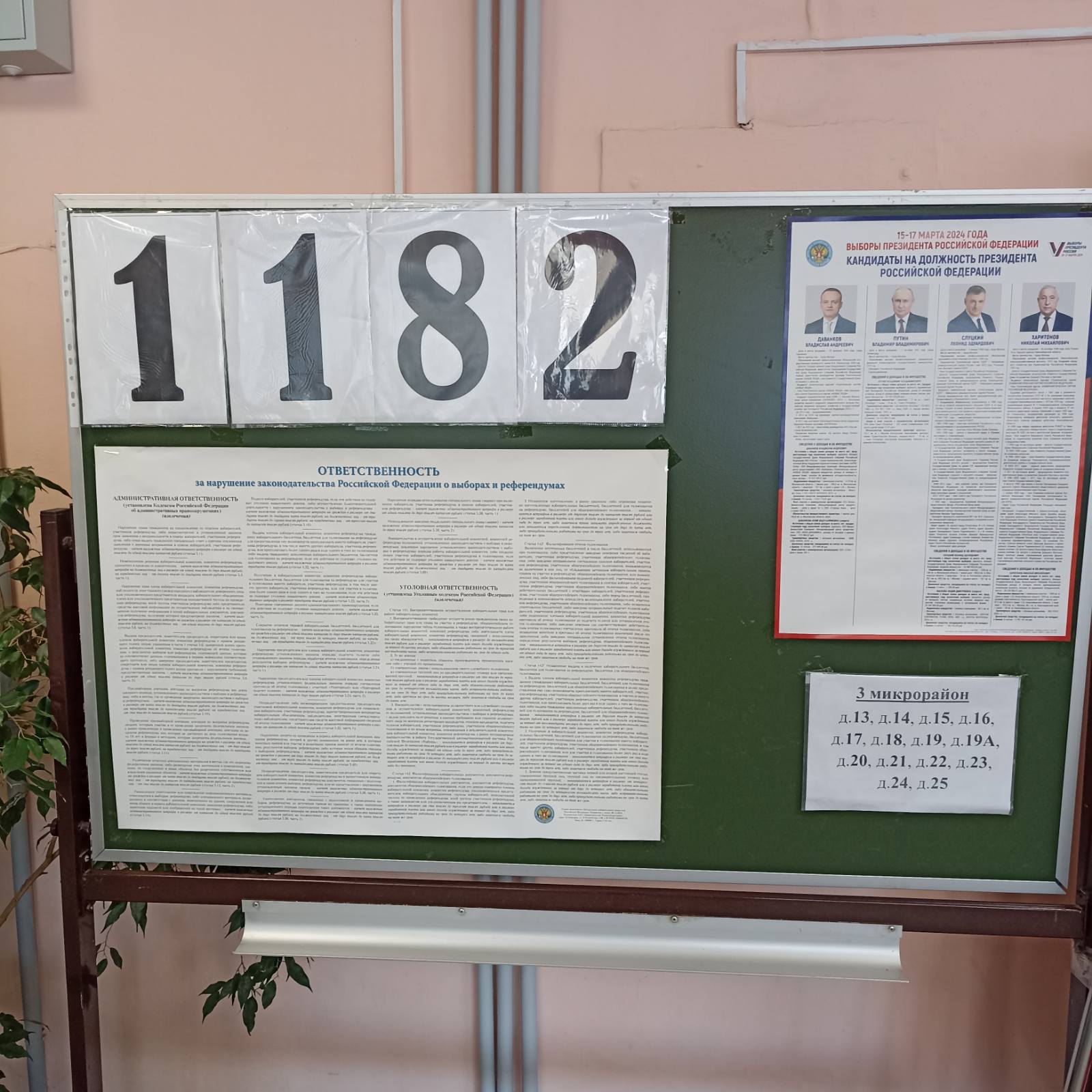 Сообщение наблюдателя — УИК №1182, Нижегородская область