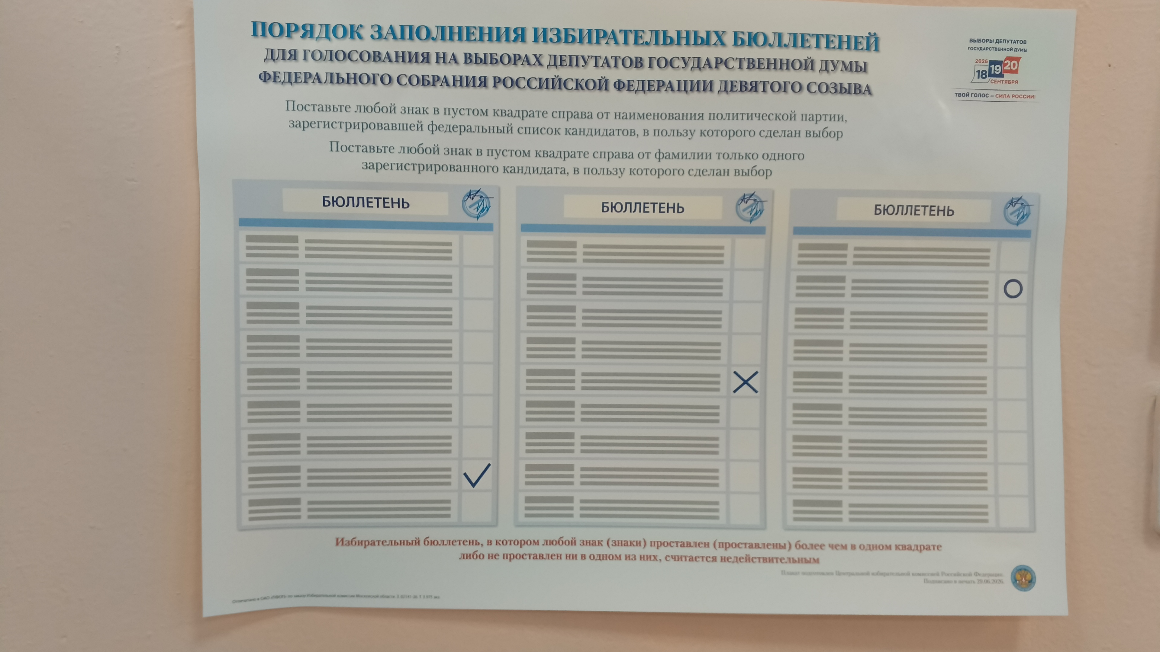 Сообщение — УИК №3065, Московская область