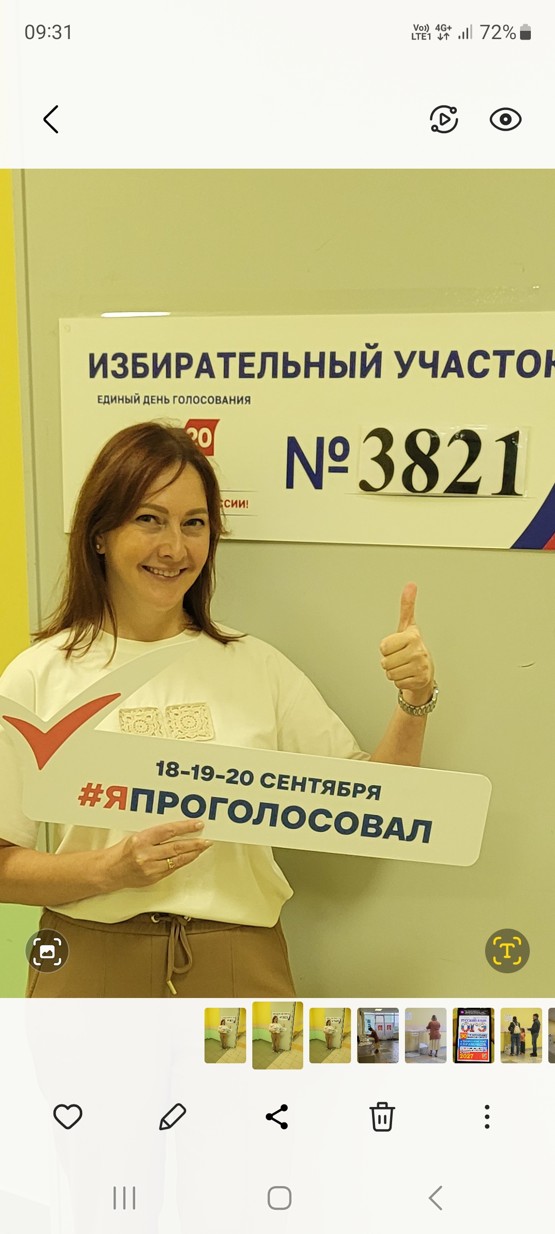 Сообщение — УИК №3821, Московская область