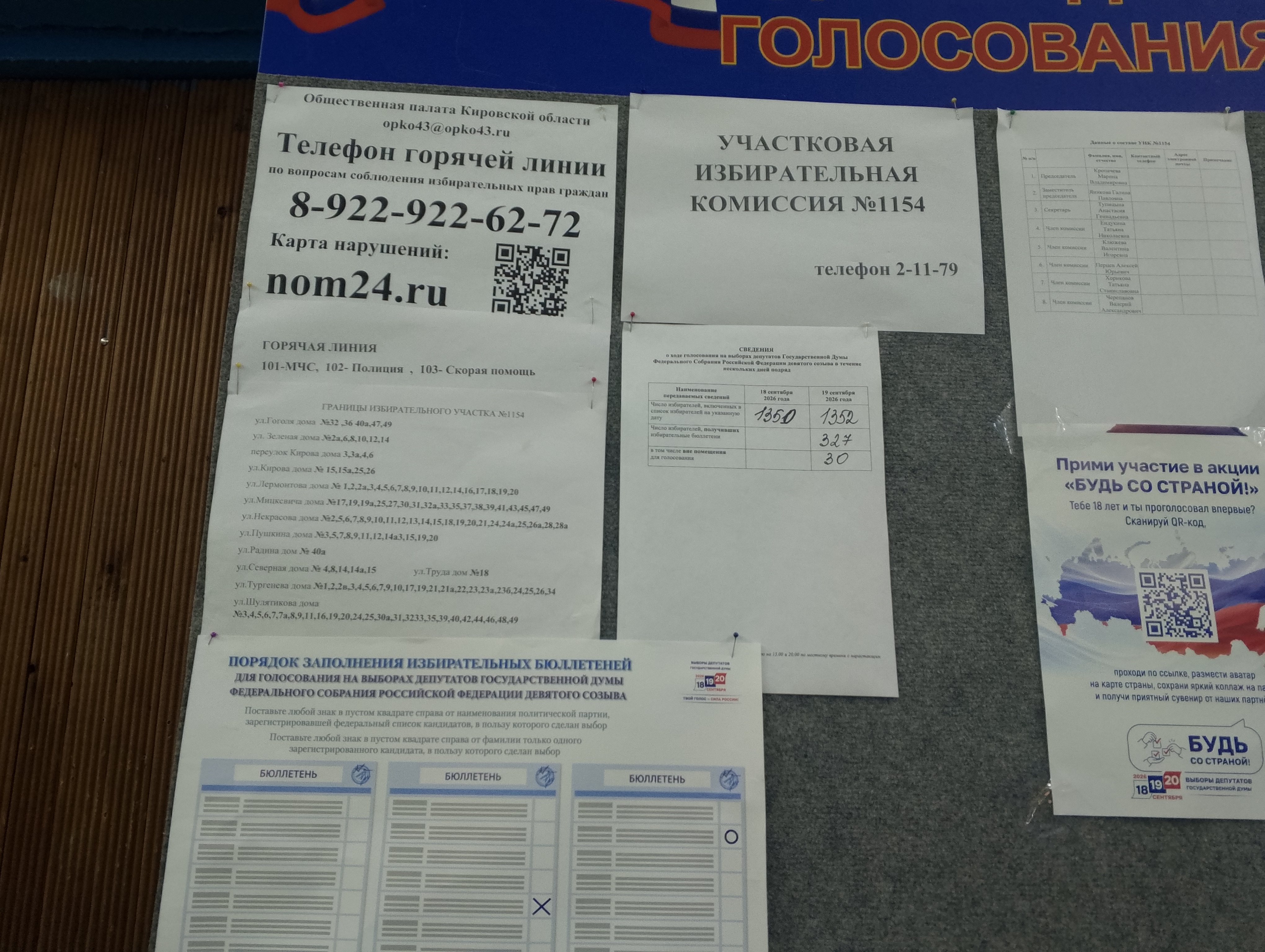 Сообщение — УИК №1154, Кировская область
