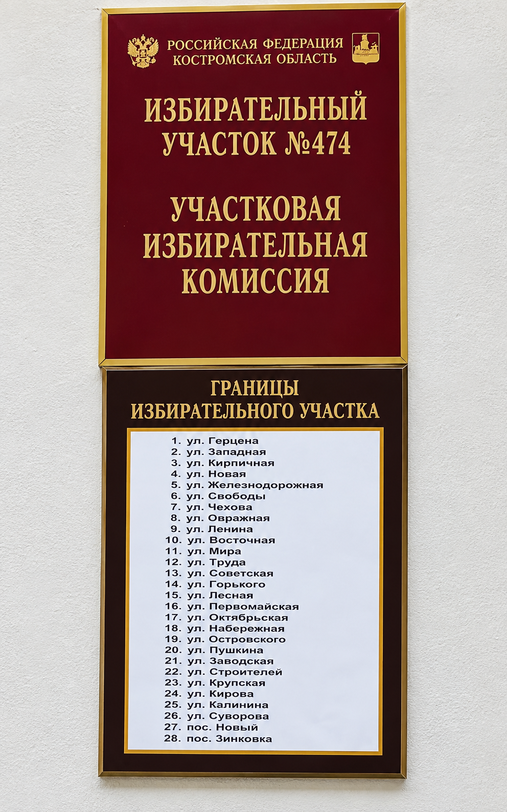 Сообщение — УИК №474, Костромская область