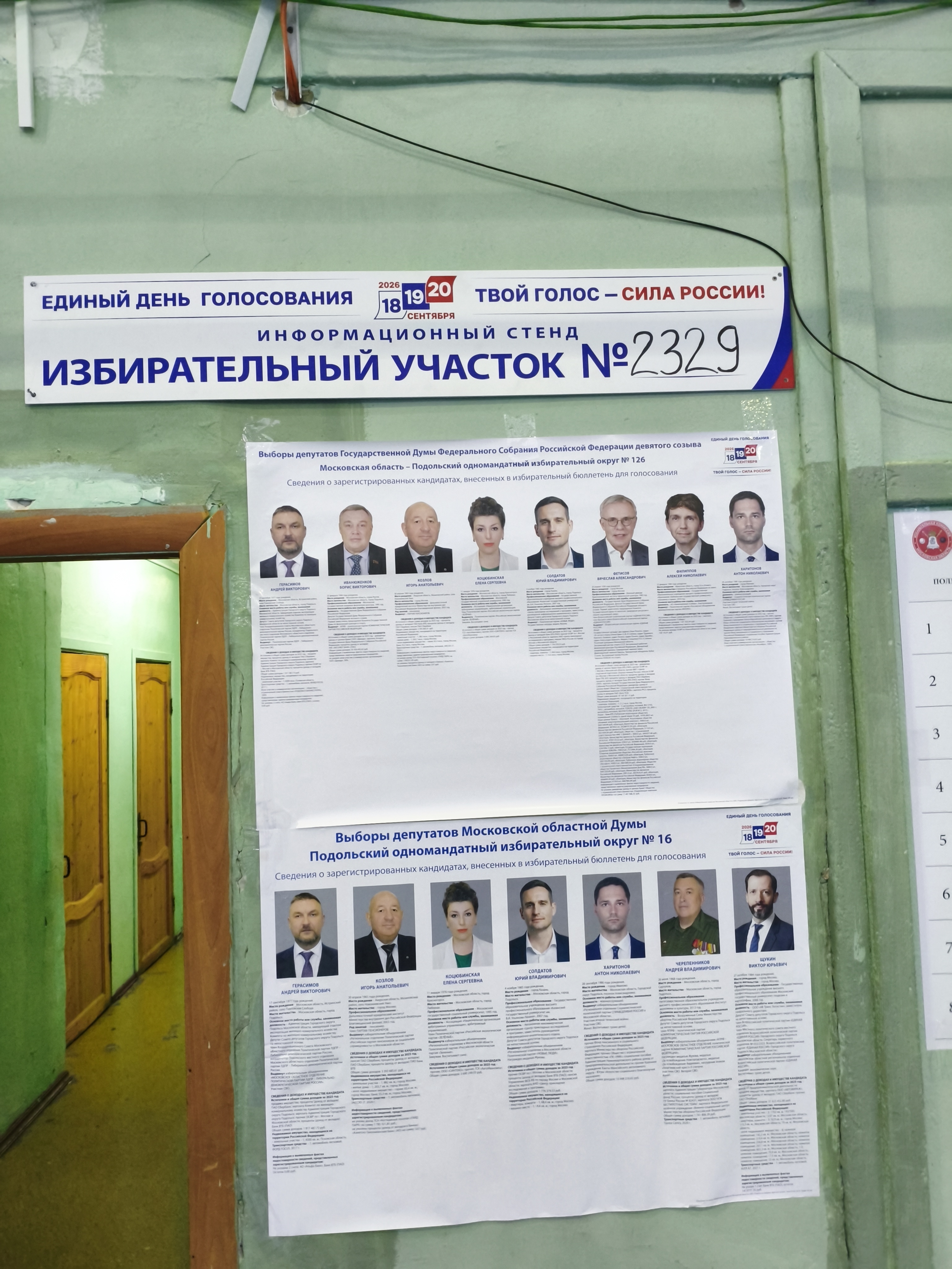 Сообщение — УИК №2329, Московская область