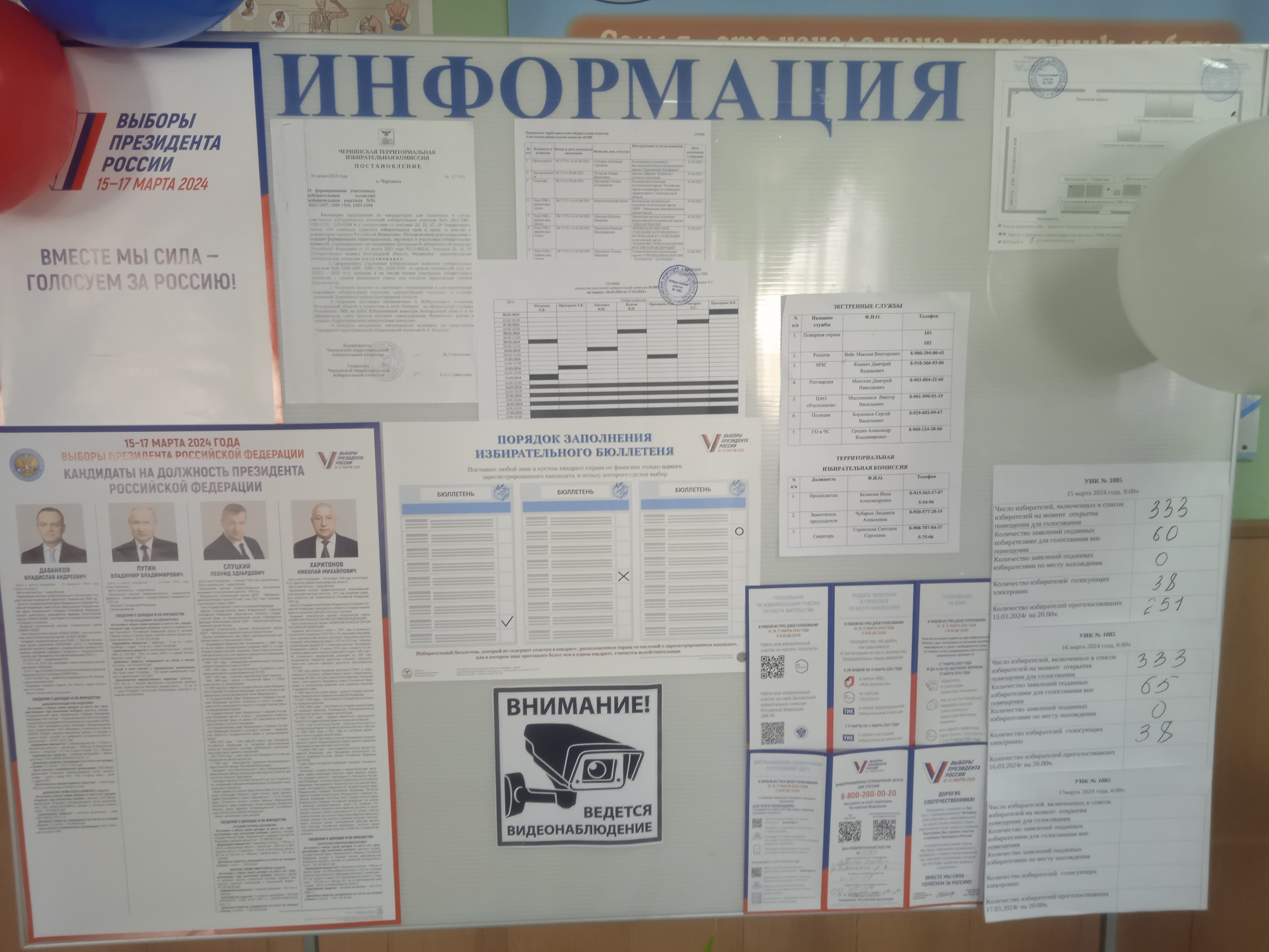 Сообщение наблюдателя — УИК №1085, Белгородская область