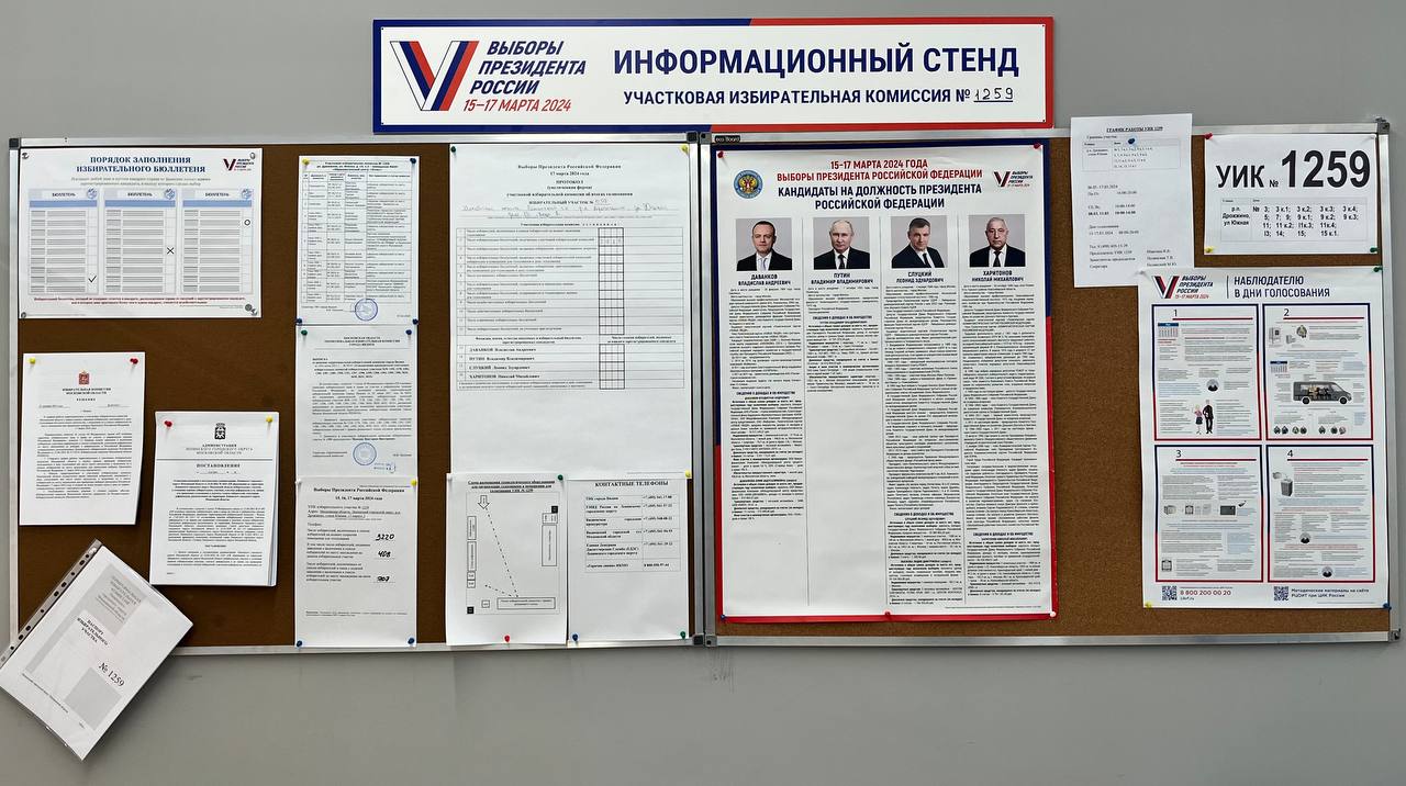 Сообщение наблюдателя — УИК №1259, Московская область