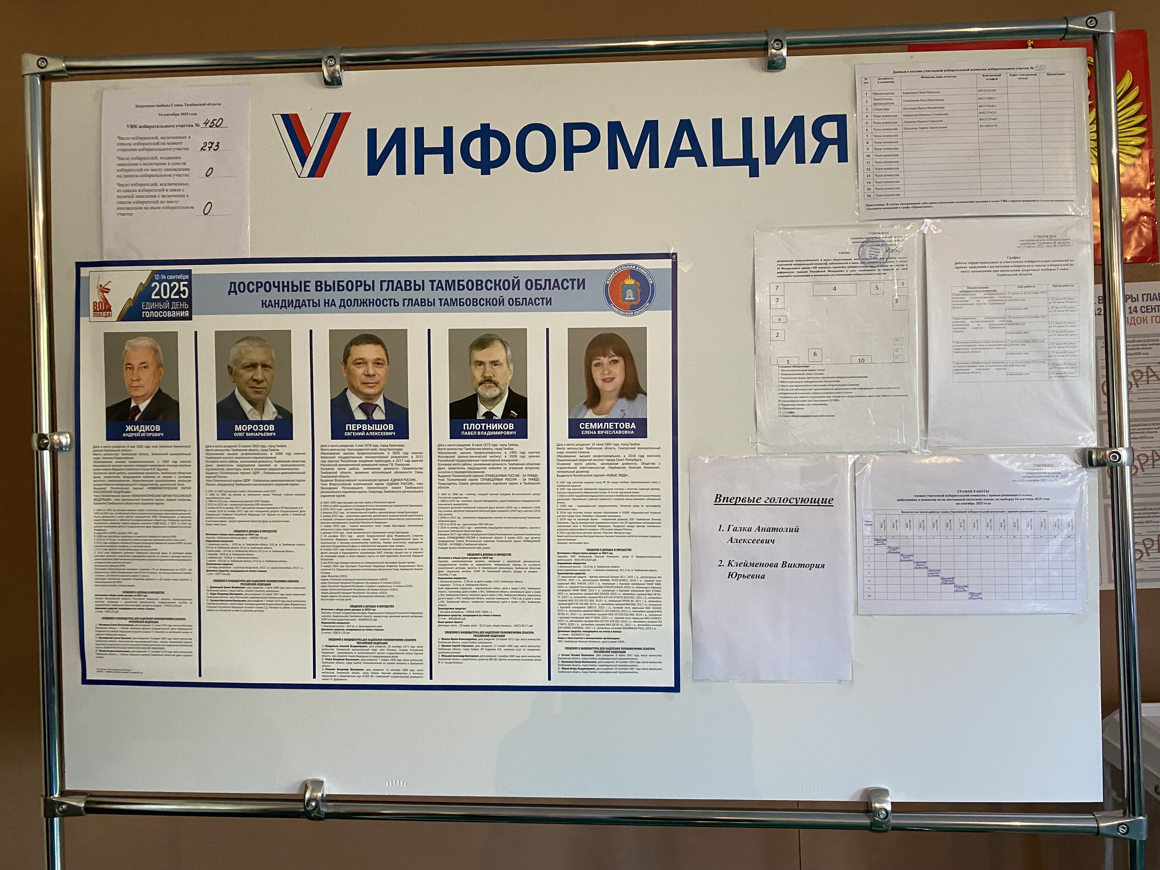 Сообщение наблюдателя — УИК №450, Тамбовская область