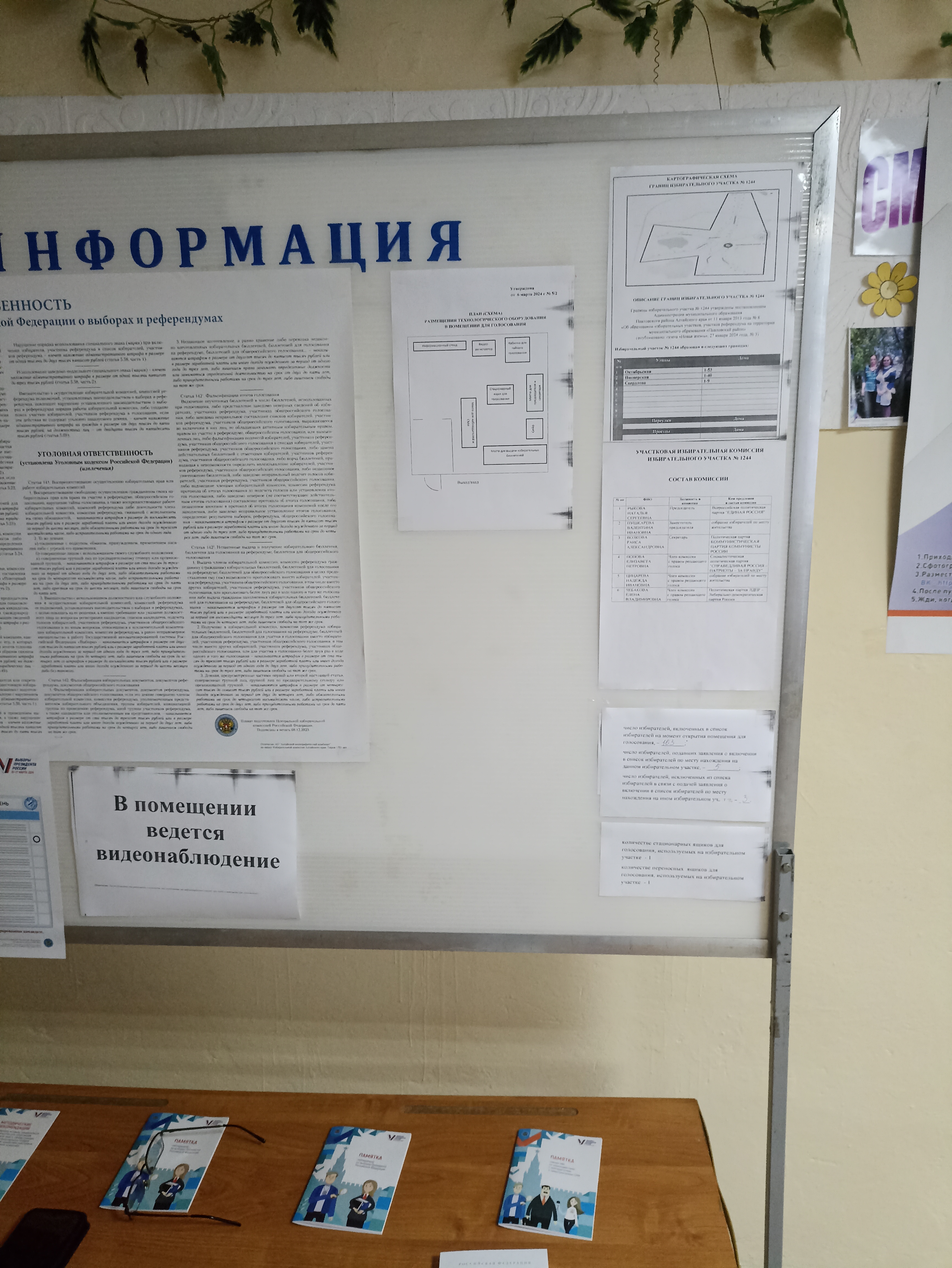 Сообщение наблюдателя — УИК №1244, Алтайский край