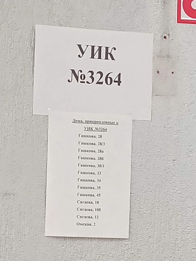 Сообщение наблюдателя — УИК №3264, Пермский край