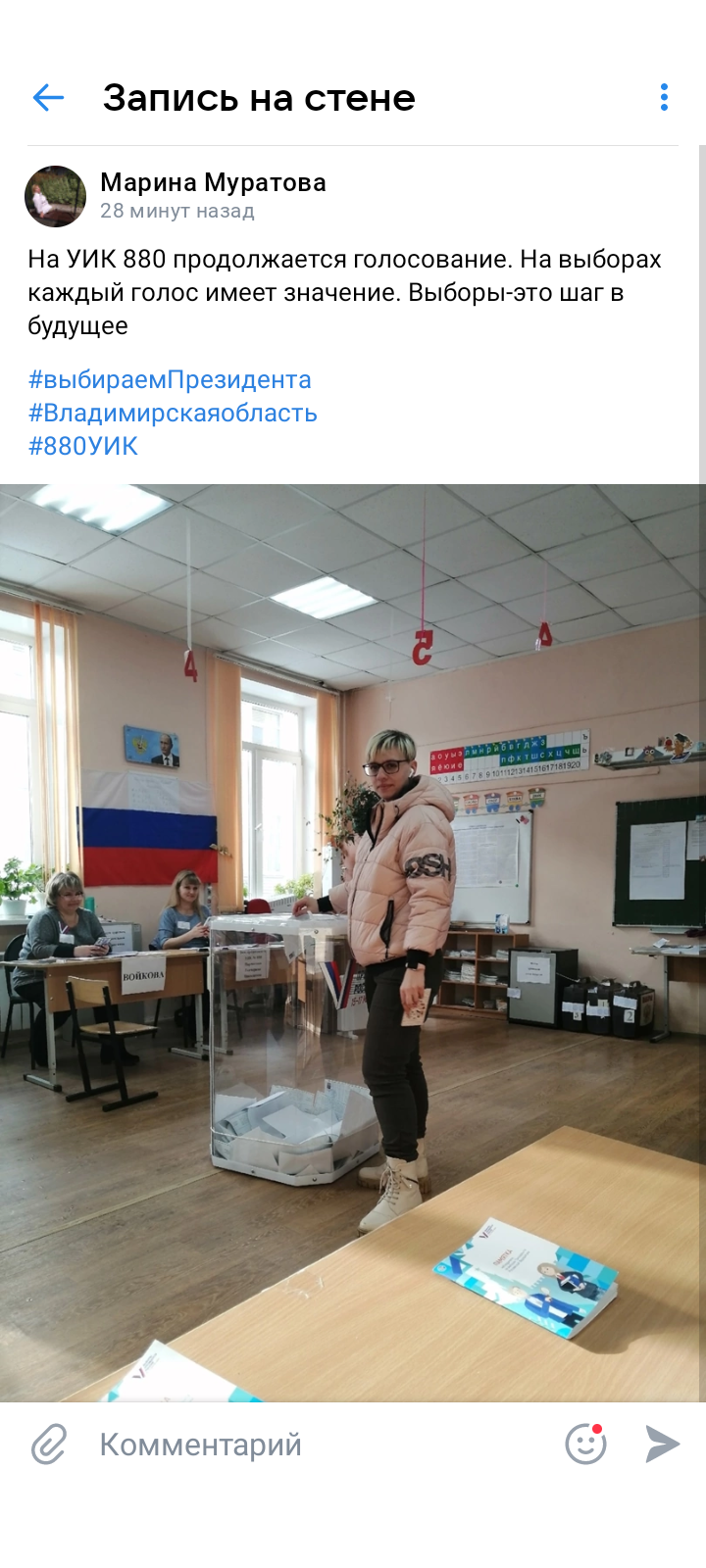 Сообщение наблюдателя — УИК №904, Владимирская область