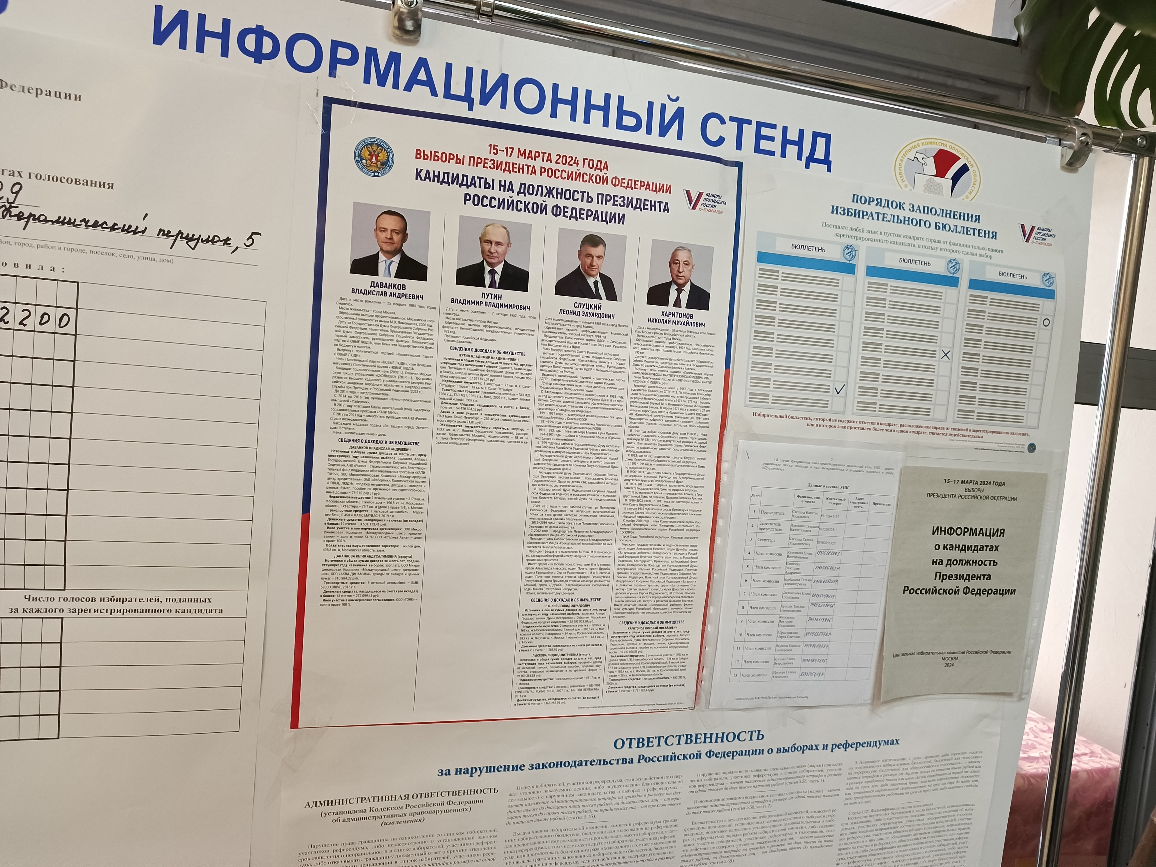 Сообщение наблюдателя — УИК №29, Орловская область