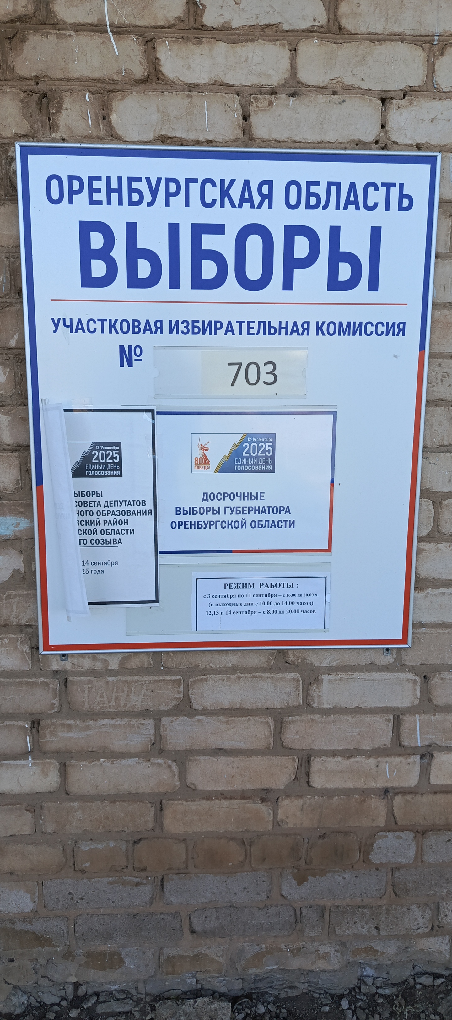 Сообщение наблюдателя — УИК №703, Оренбургская область