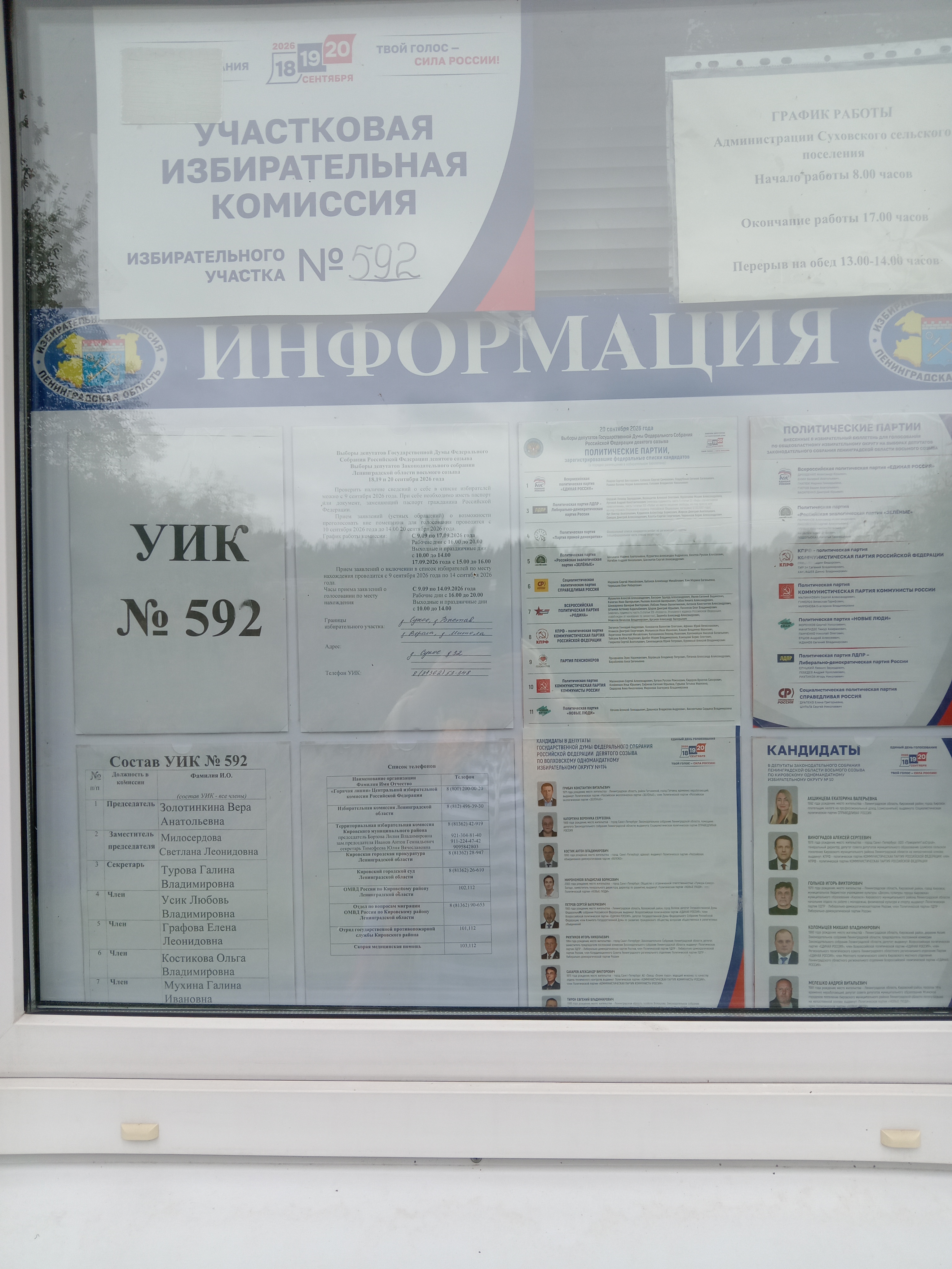 Сообщение — УИК №592, Ленинградская область