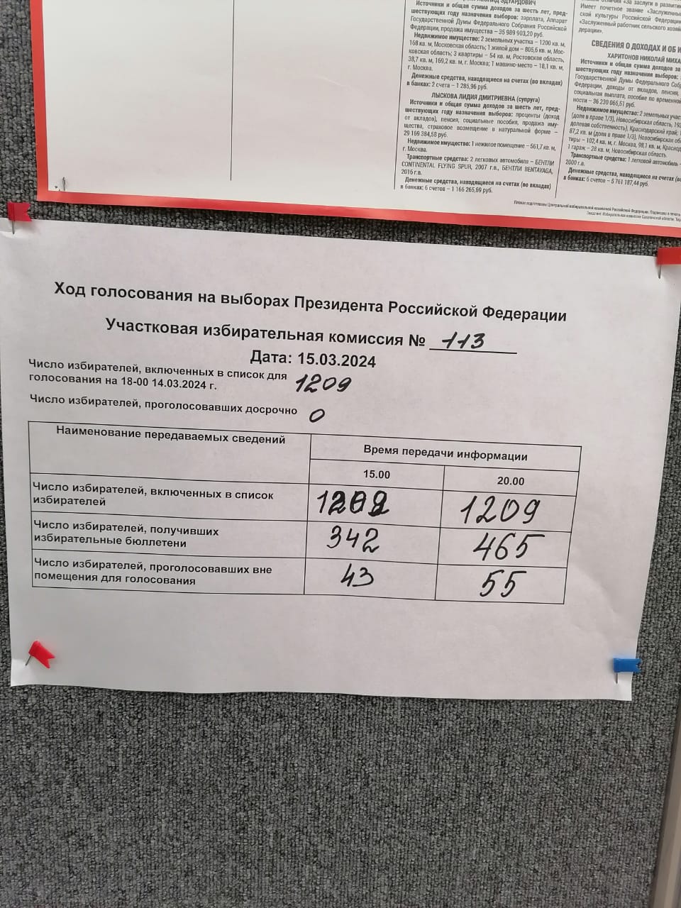 Сообщение наблюдателя — УИК №113, Сахалинская область