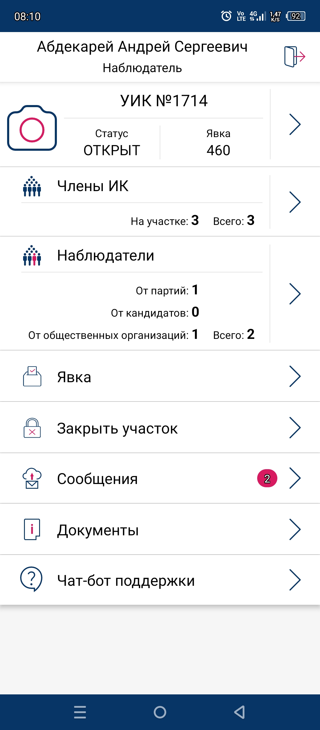 Сообщение — УИК №1714, Санкт-Петербург