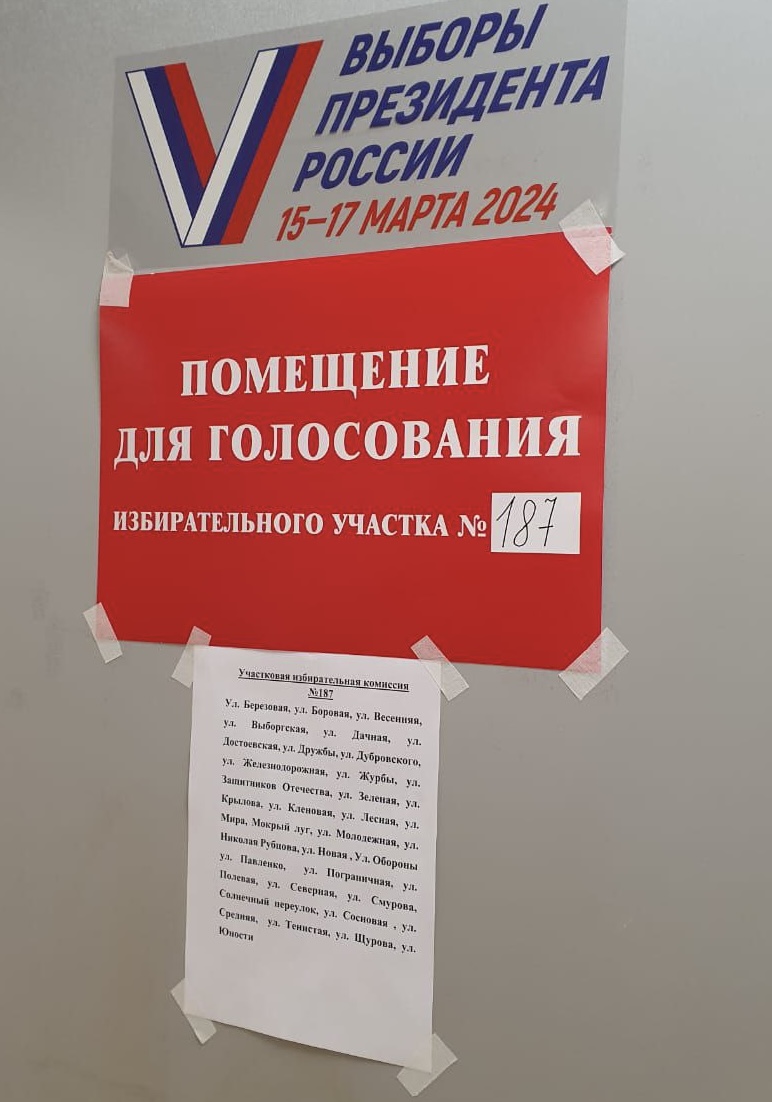 Сообщение наблюдателя — УИК №187, Ленинградская область