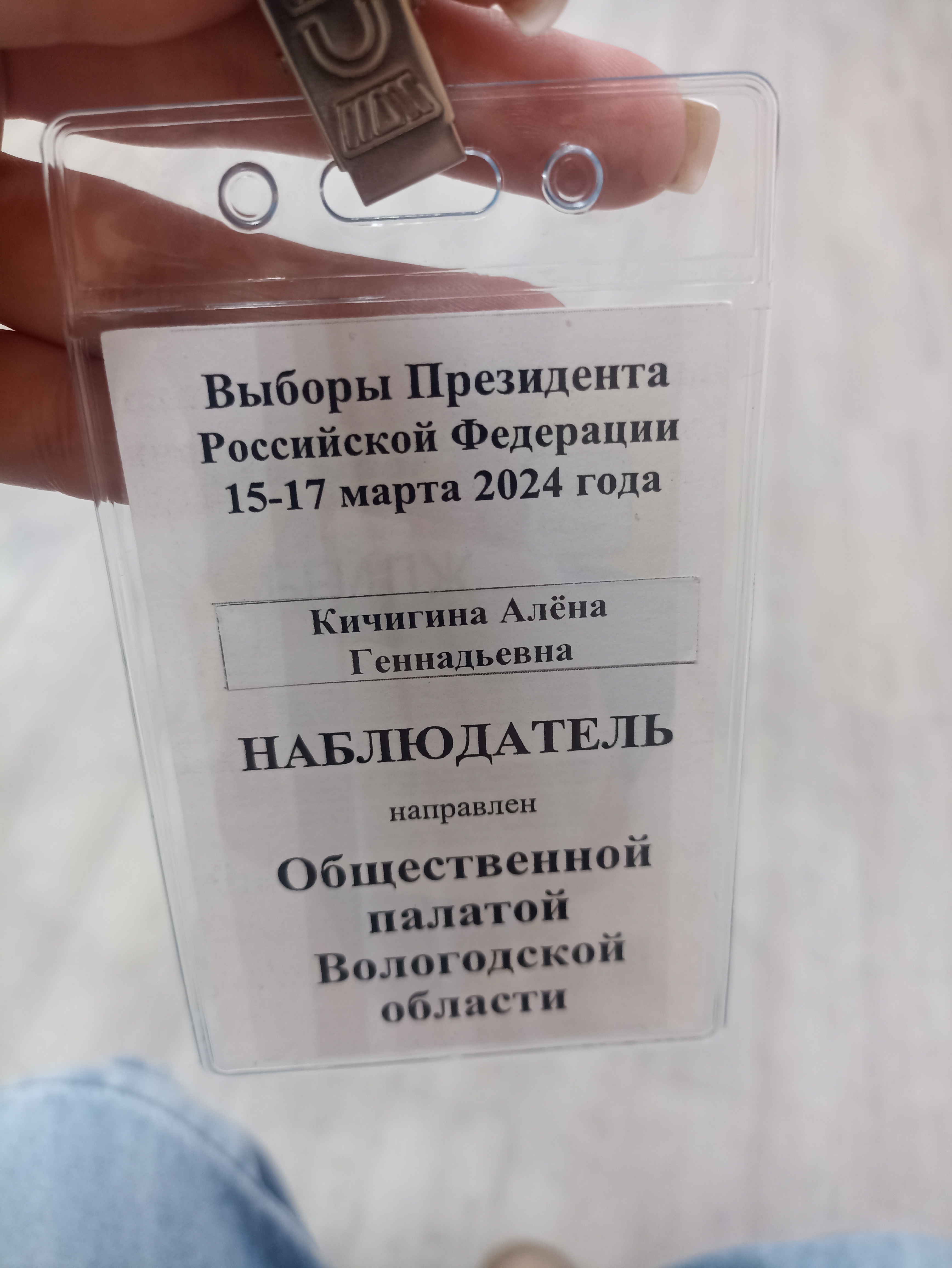 Сообщение наблюдателя — УИК №229, Вологодская область