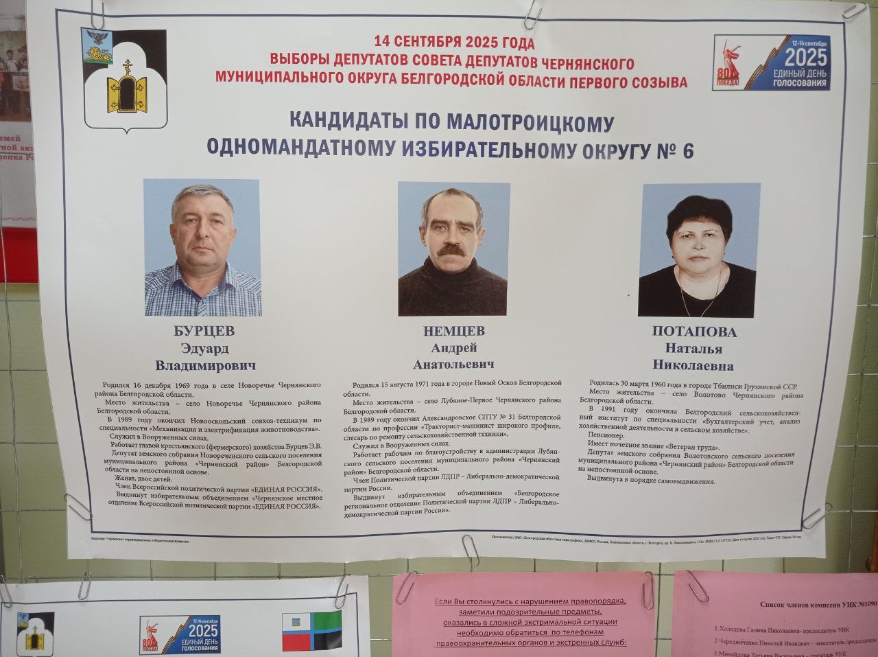 Сообщение наблюдателя — УИК №1090, Белгородская область