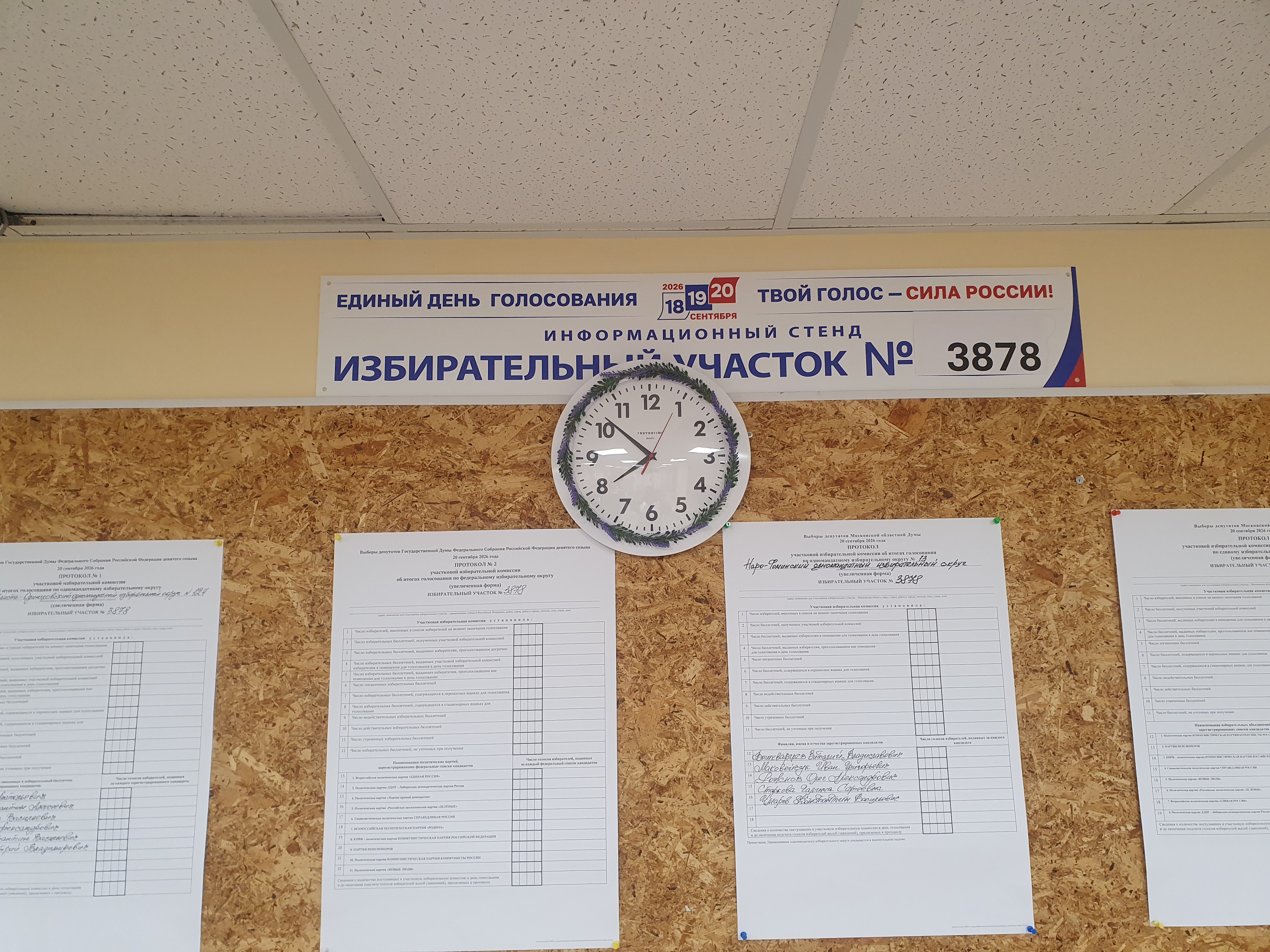 Сообщение — УИК №3878, Московская область