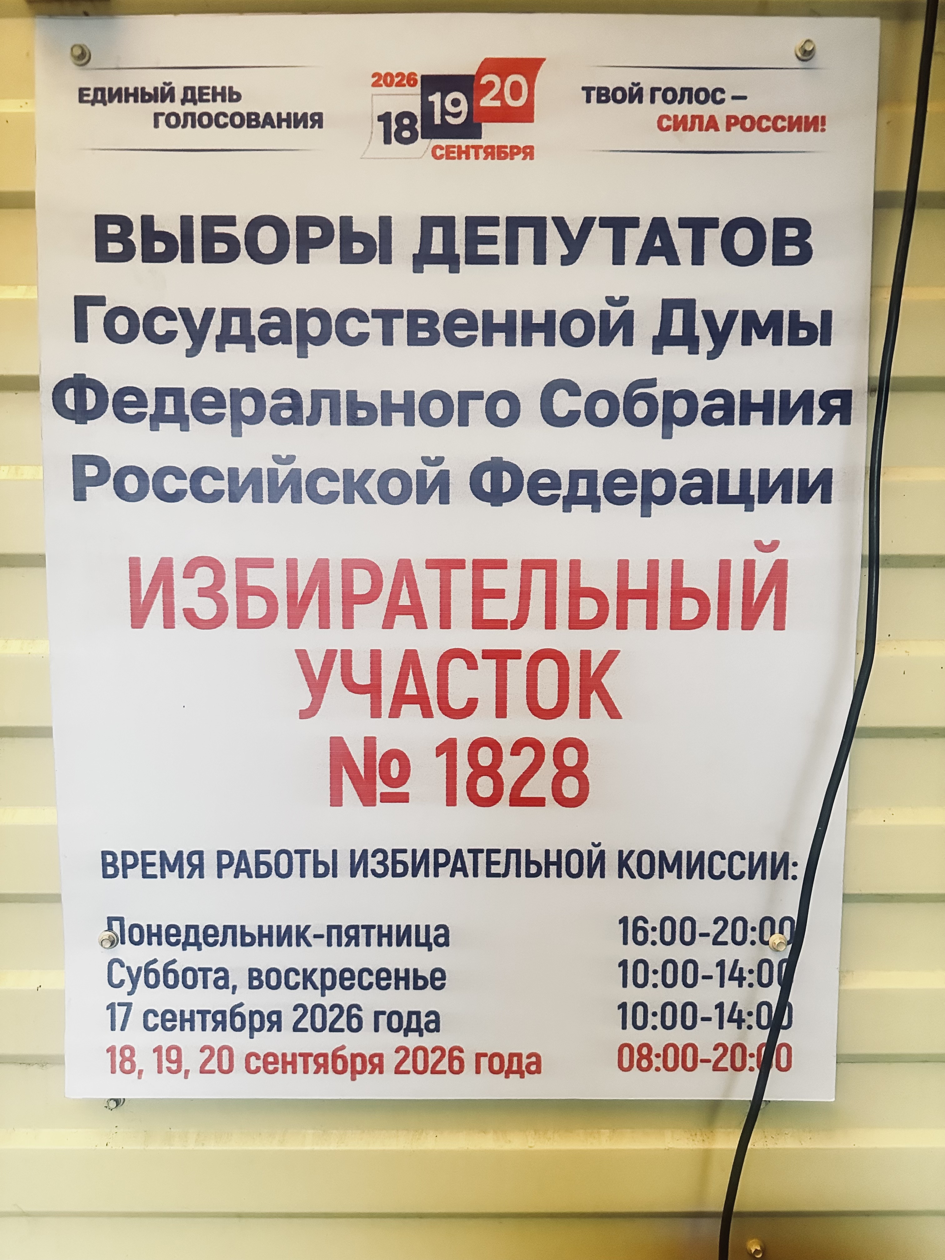 Сообщение — УИК №1828, Омская область