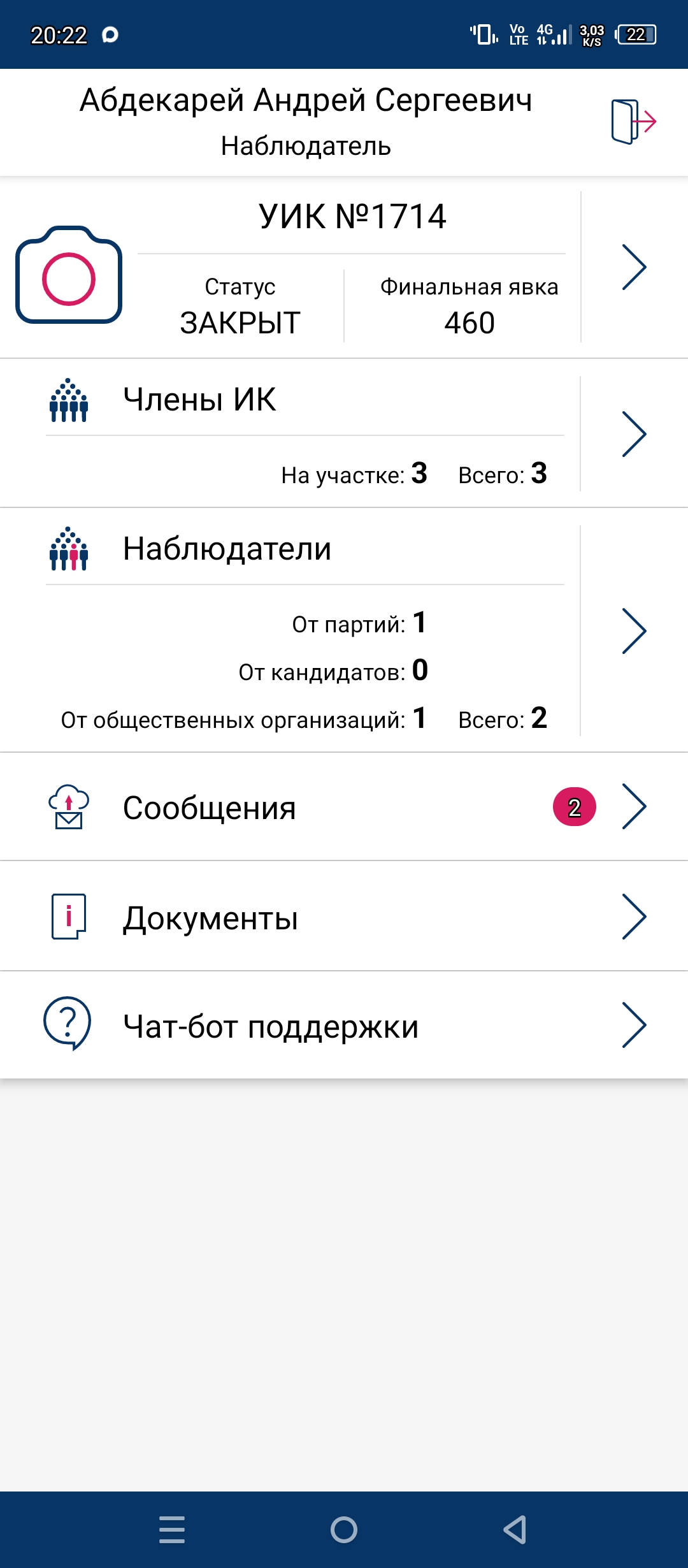 Сообщение — УИК №1714, Санкт-Петербург