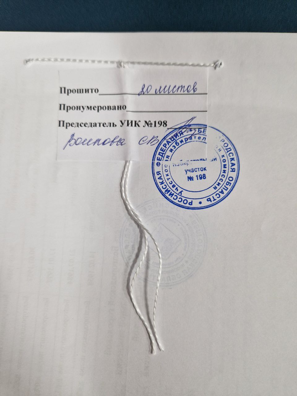 Сообщение наблюдателя — УИК №198, Белгородская область