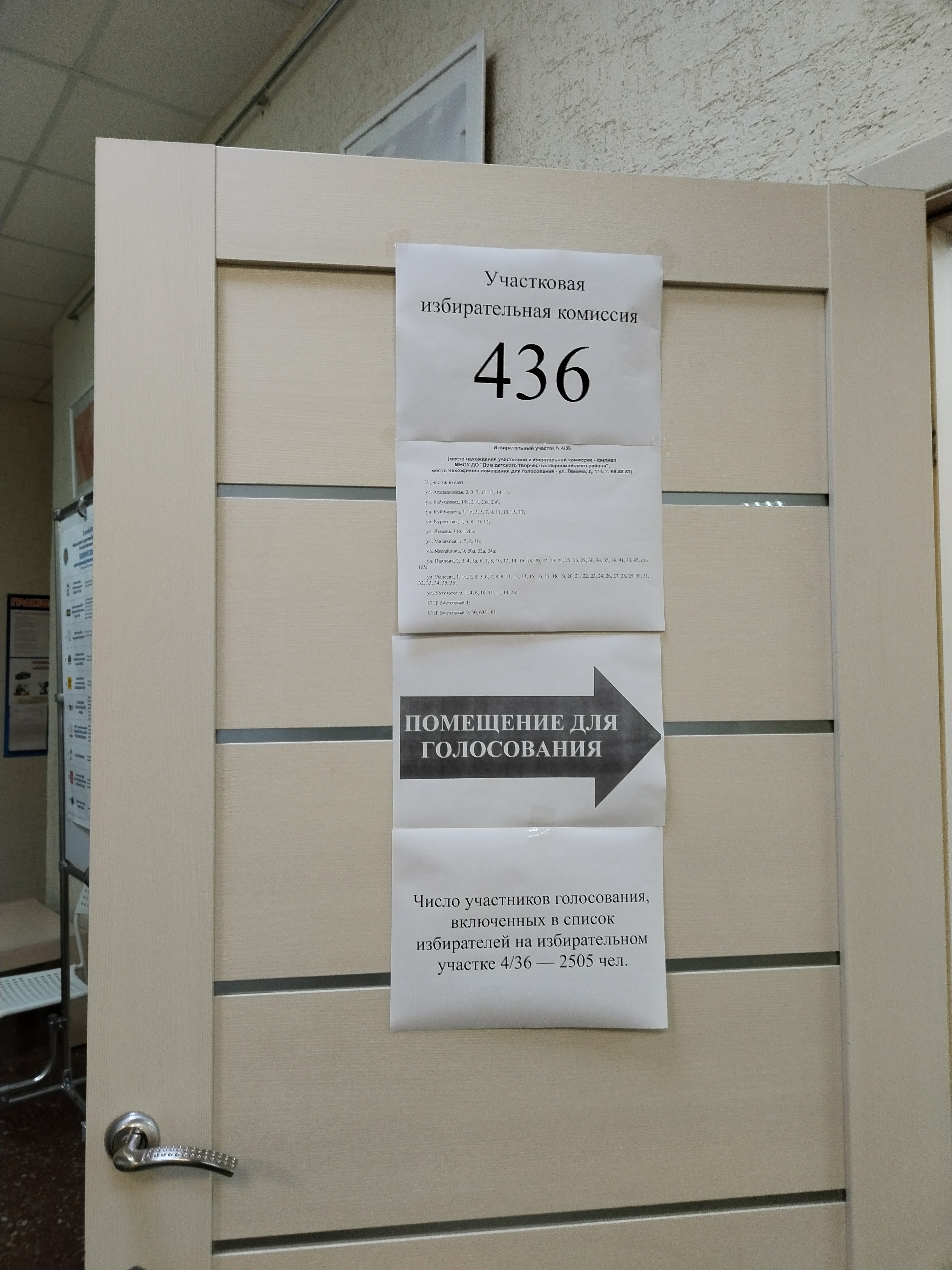 Сообщение — УИК №436, Удмуртская Республика