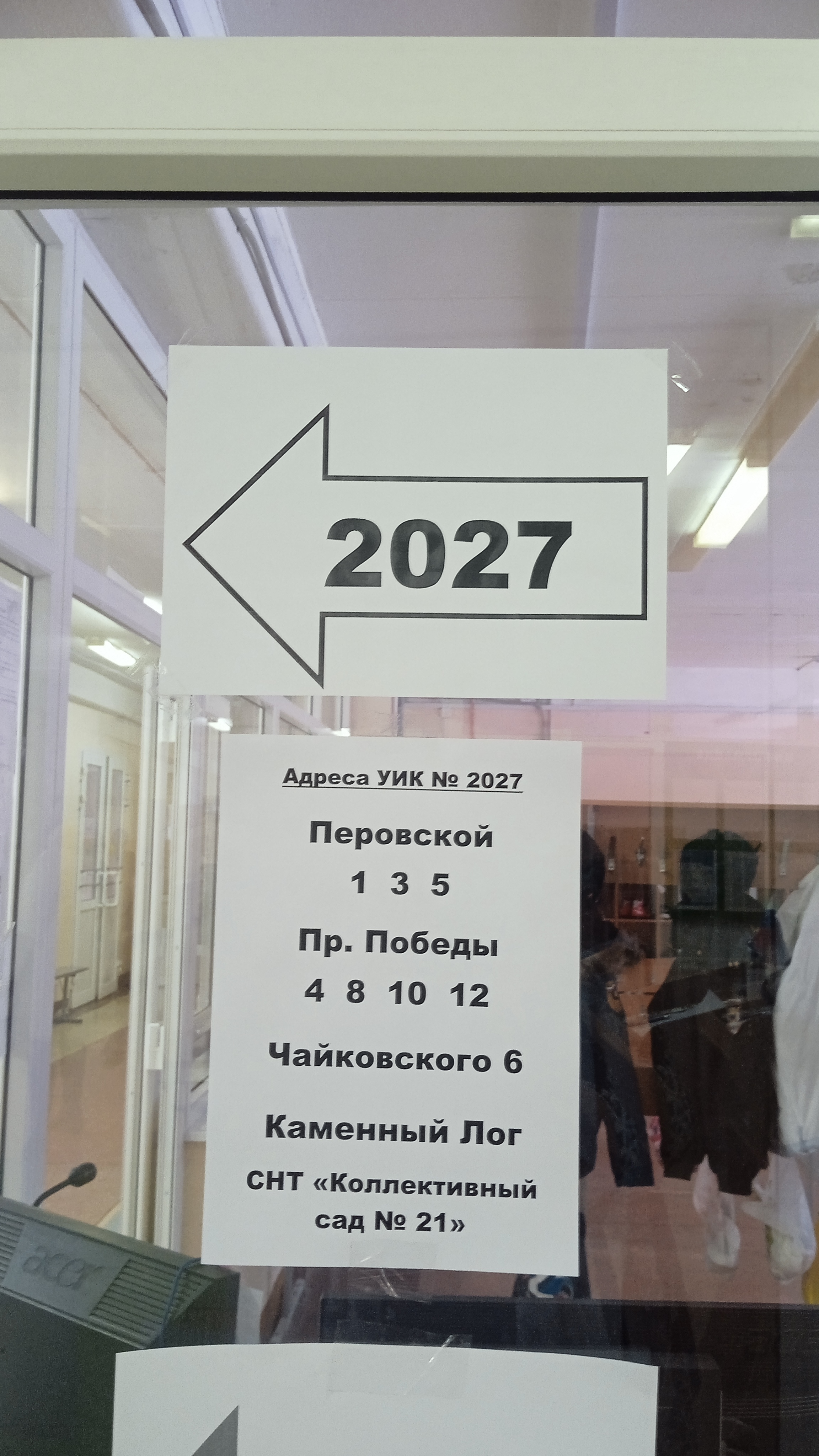 Сообщение наблюдателя — УИК №2027, Пермский край