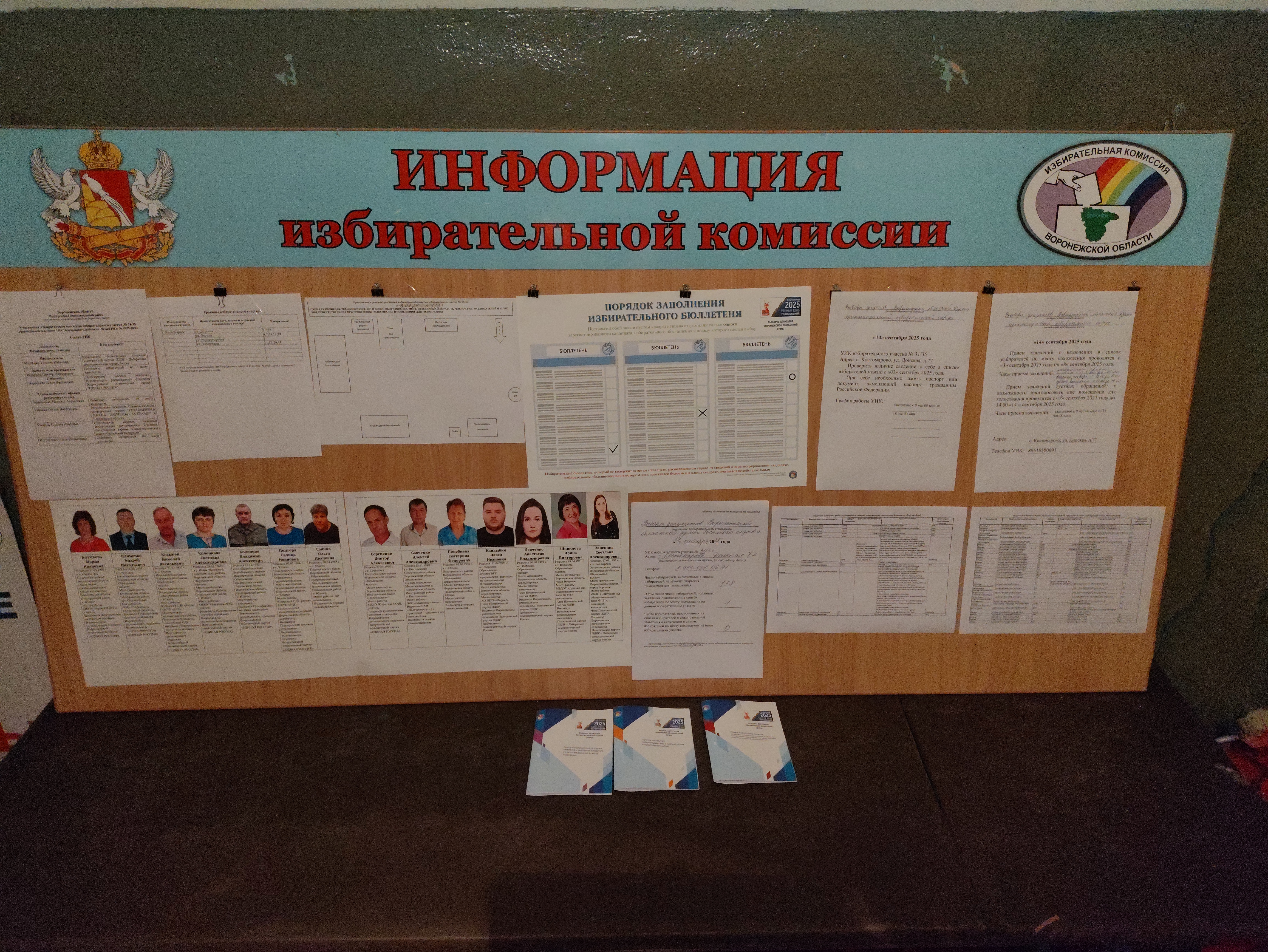 Сообщение наблюдателя — УИК №3135, Воронежская область