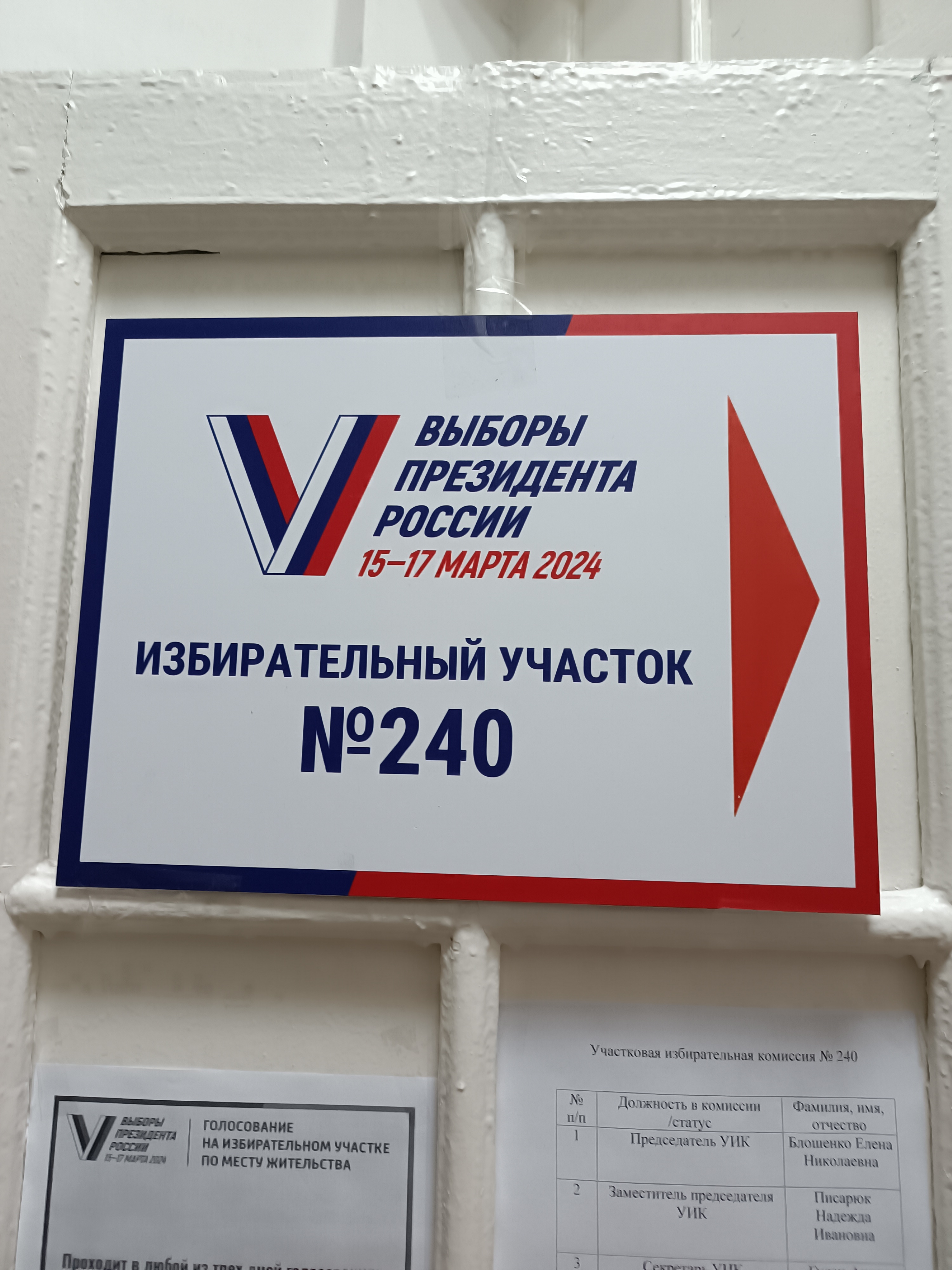 Сообщение наблюдателя — УИК №240, Республика Коми