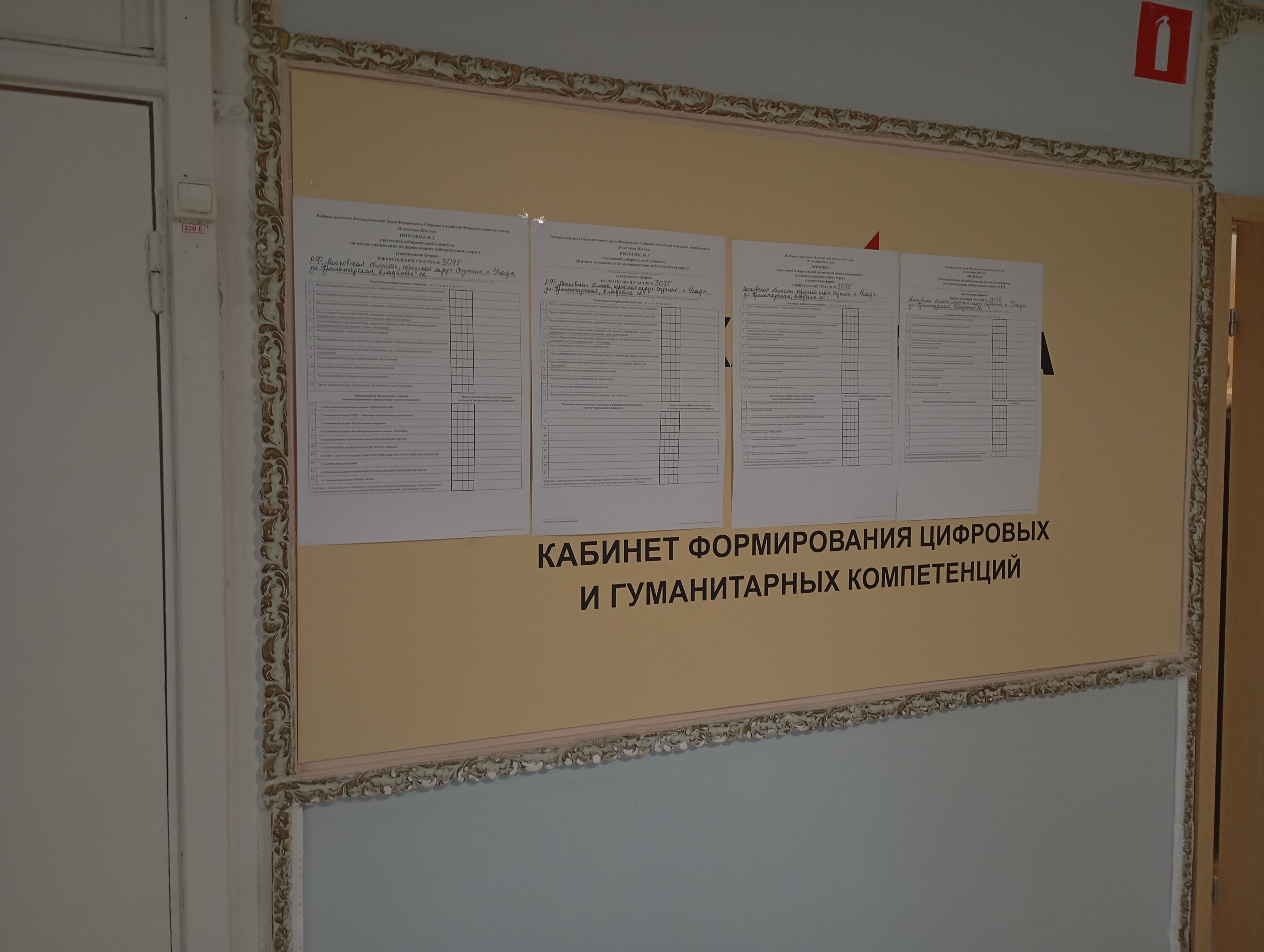 Сообщение — УИК №3075, Московская область