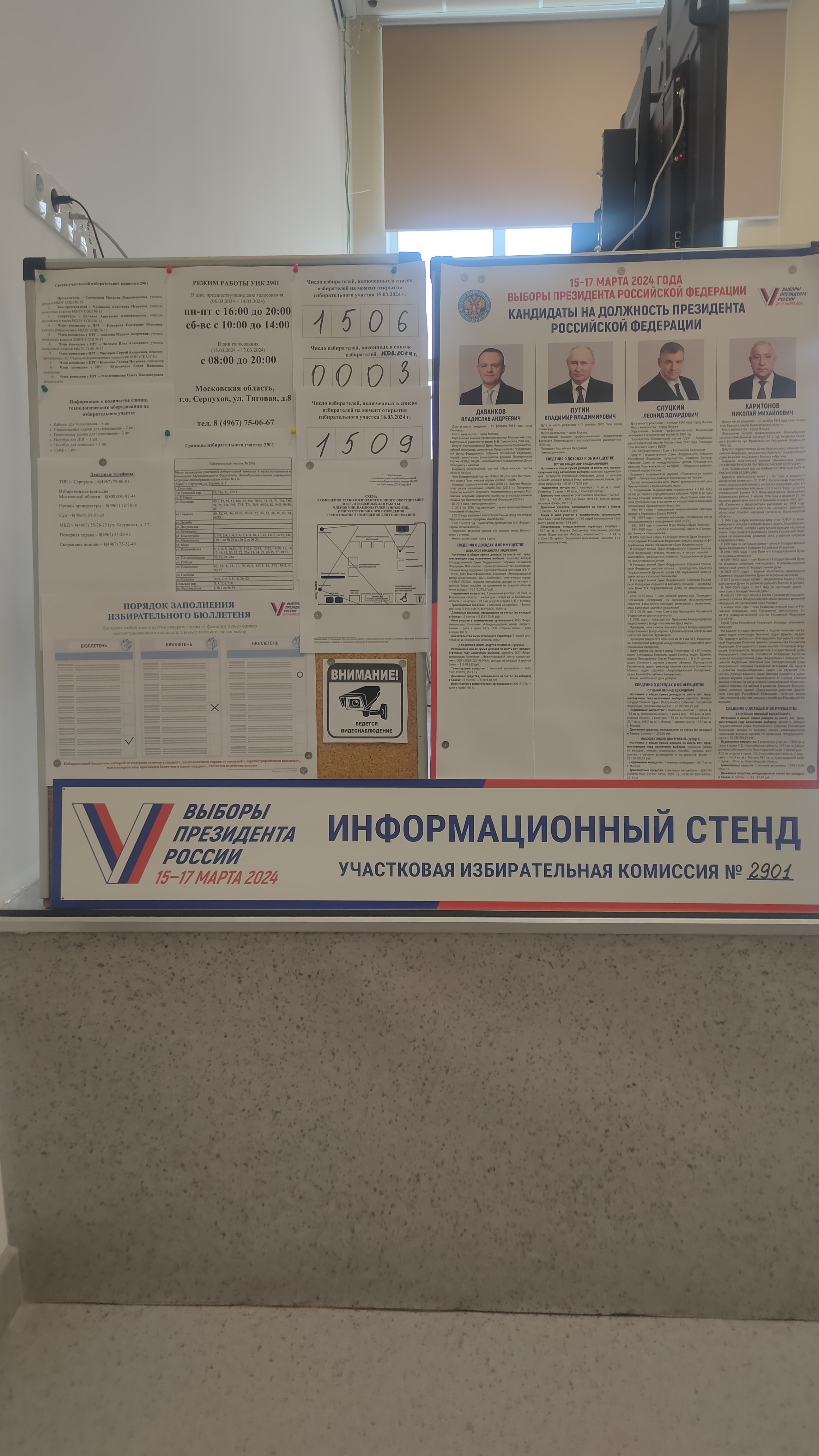 Сообщение наблюдателя — УИК №2901, Московская область